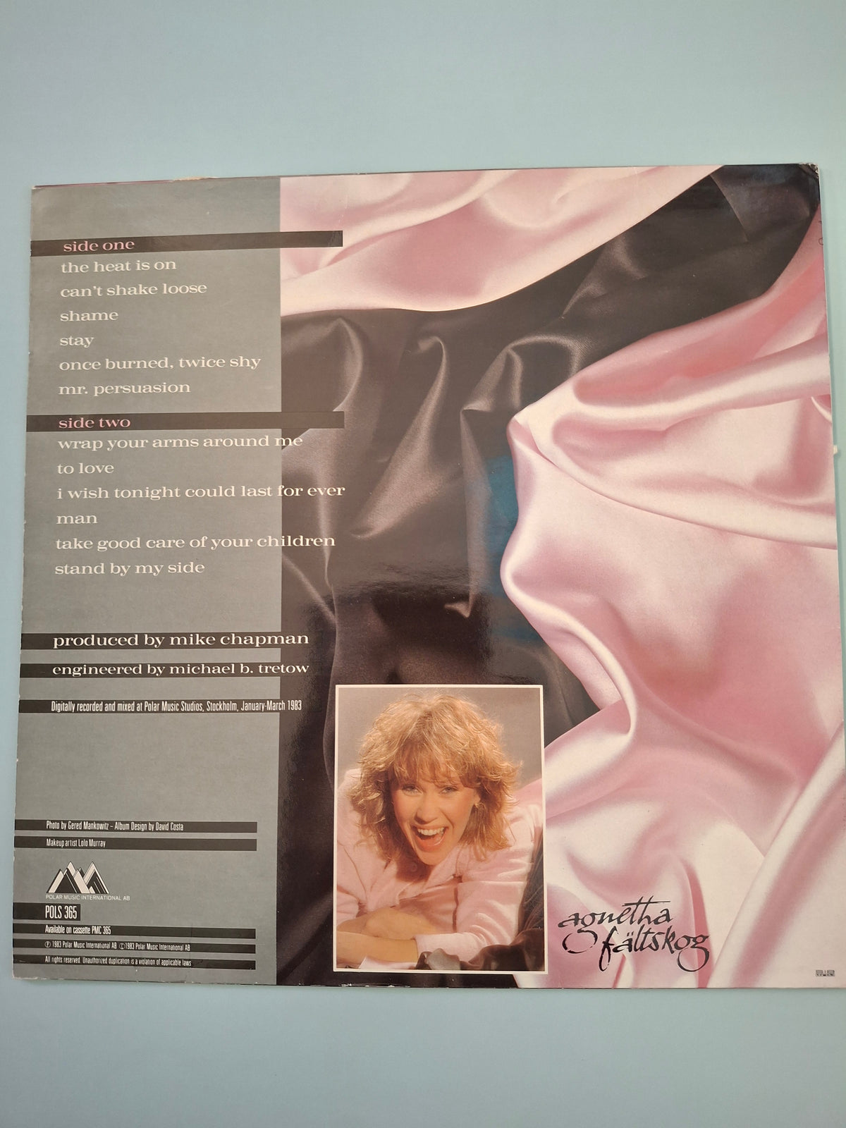 Agnetha Fältskog (of ABBA) – Wrap Your Arms Around Me Vintage Vinyl LP (Original 1983 Swedish Pressing, Polar POLS 365) – Very Good Condition