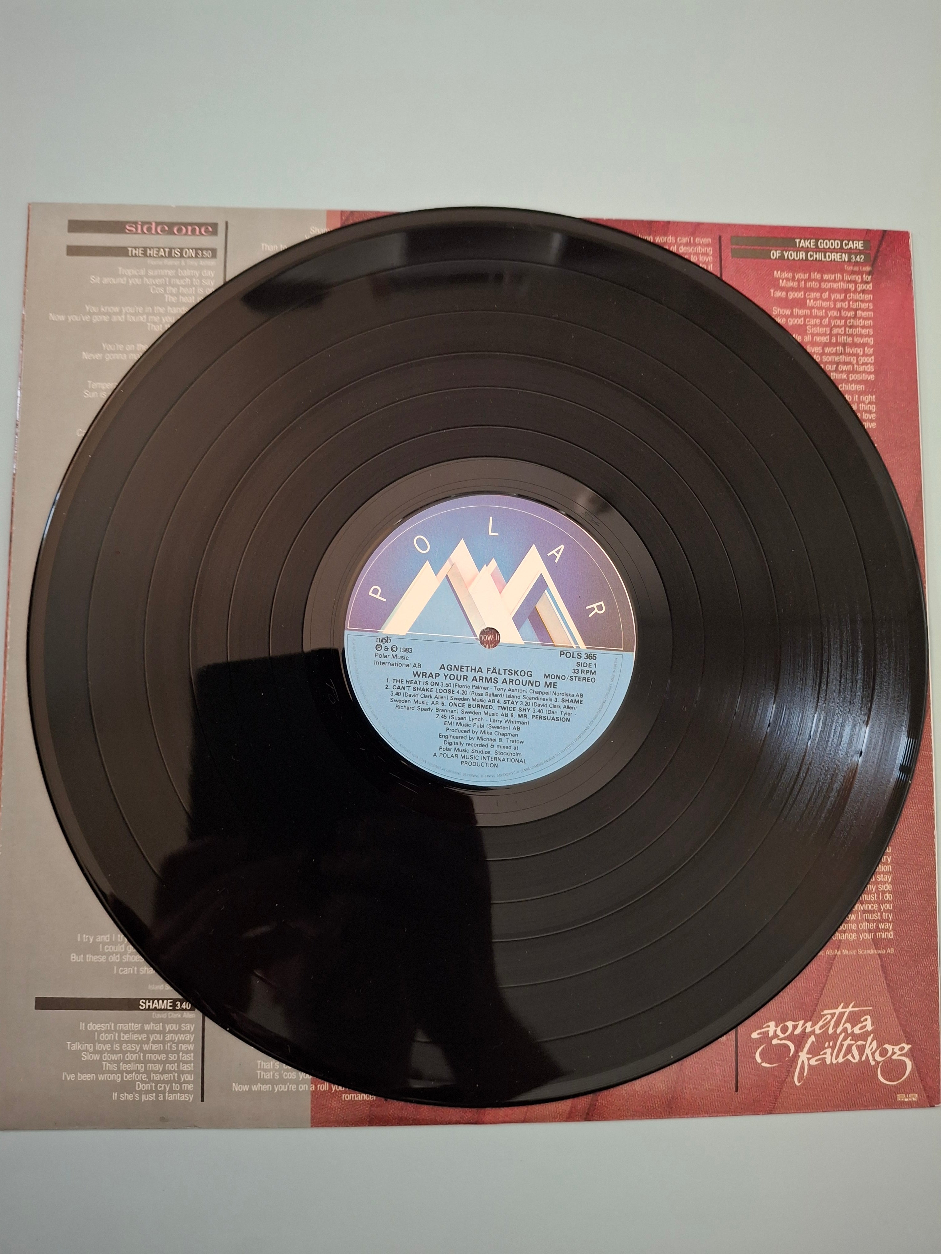 Agnetha Fältskog (of ABBA) – Wrap Your Arms Around Me Vintage Vinyl LP (Original 1983 Swedish Pressing, Polar POLS 365) – Very Good Condition