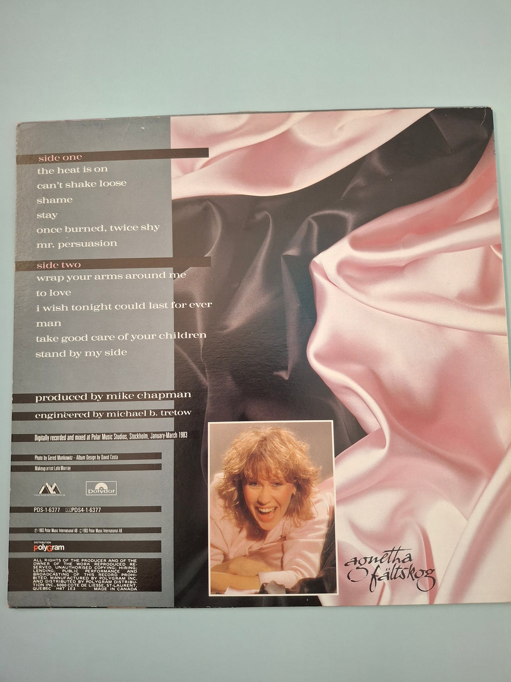 Agnetha Fältskog (of ABBA) – Wrap Your Arms Around Me Vintage Vinyl LP (Rare 1983 Canadian Polydor Import, PDS-1-6377)