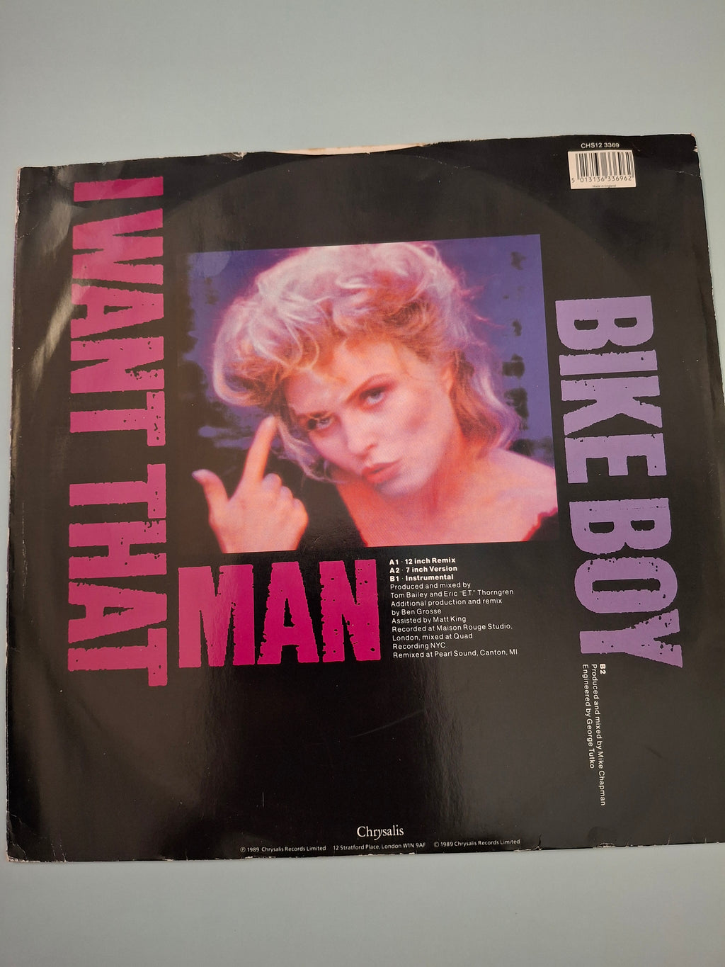 Deborah Harry – I Want That Man (1989 UK 12" Extended Vinyl Single)