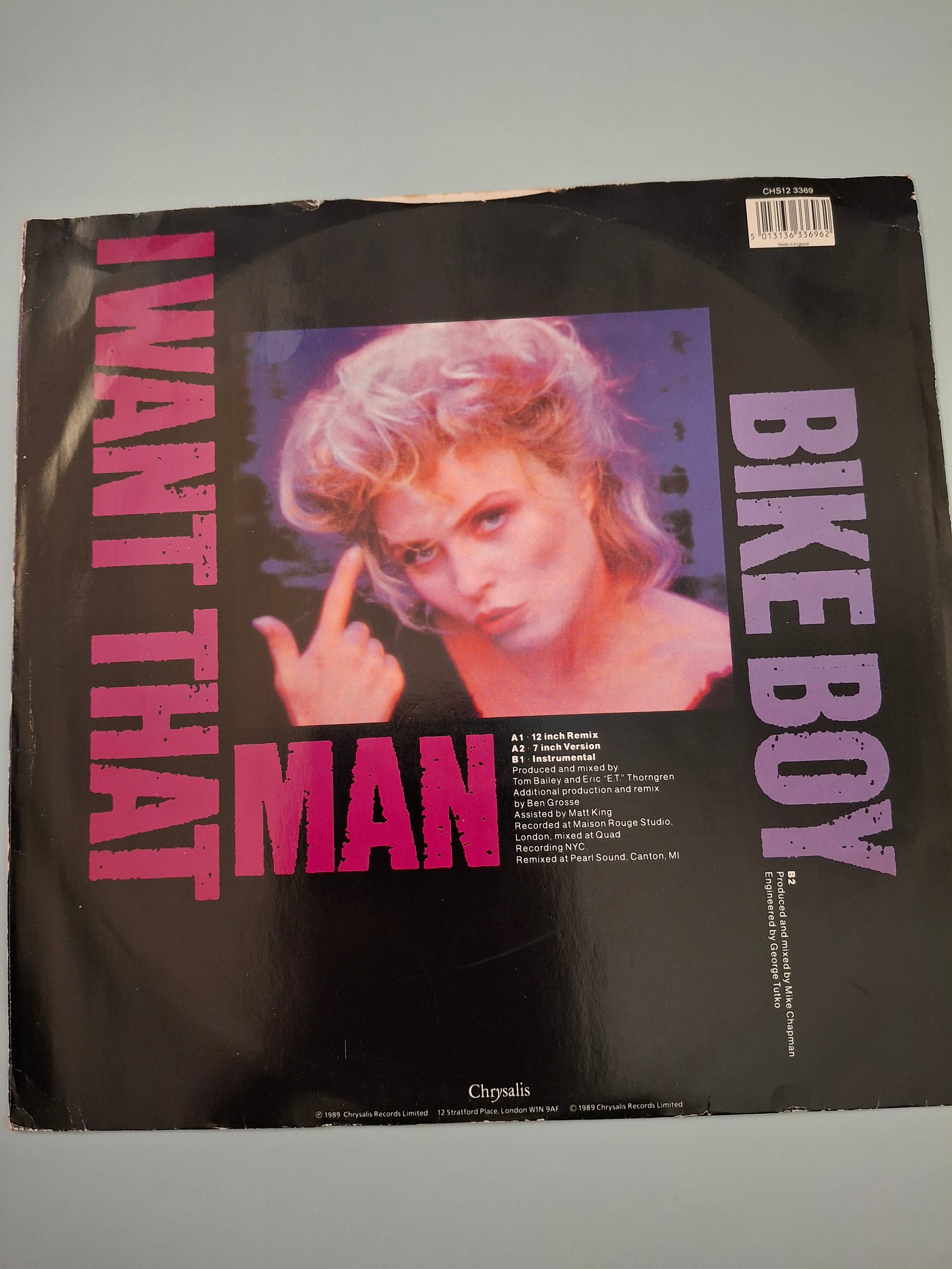 Deborah Harry – I Want That Man (1989 UK 12" Extended Vinyl Single)