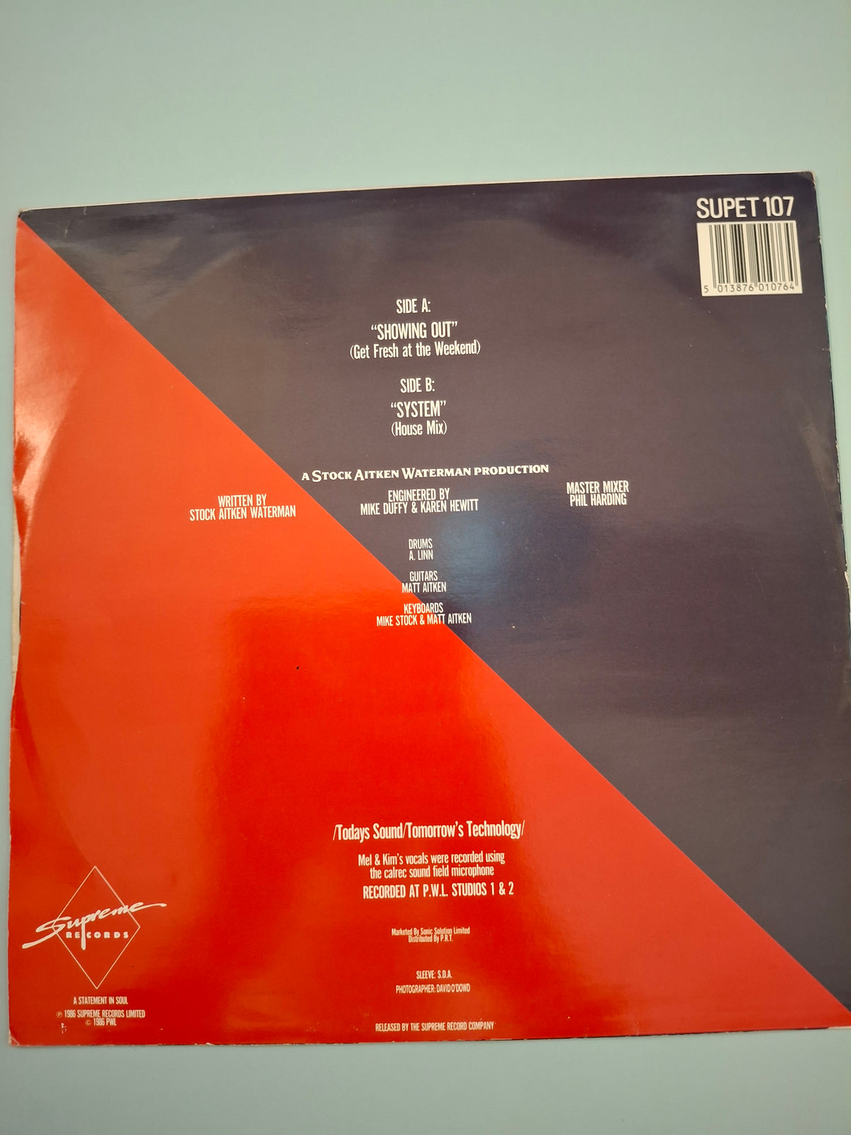 Mel & Kim – Showing Out (Get Fresh At The Weekend) [1986 UK 12" Extended Vinyl Single]