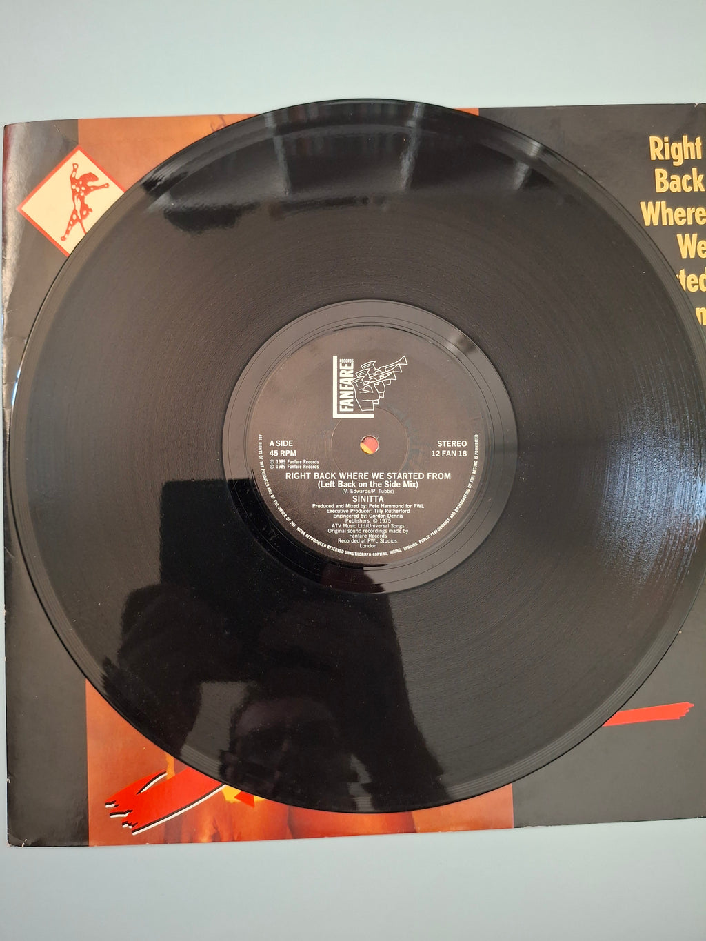 Sinitta – Right Back Where We Started From (1989 UK 12" Extended Vinyl Single)