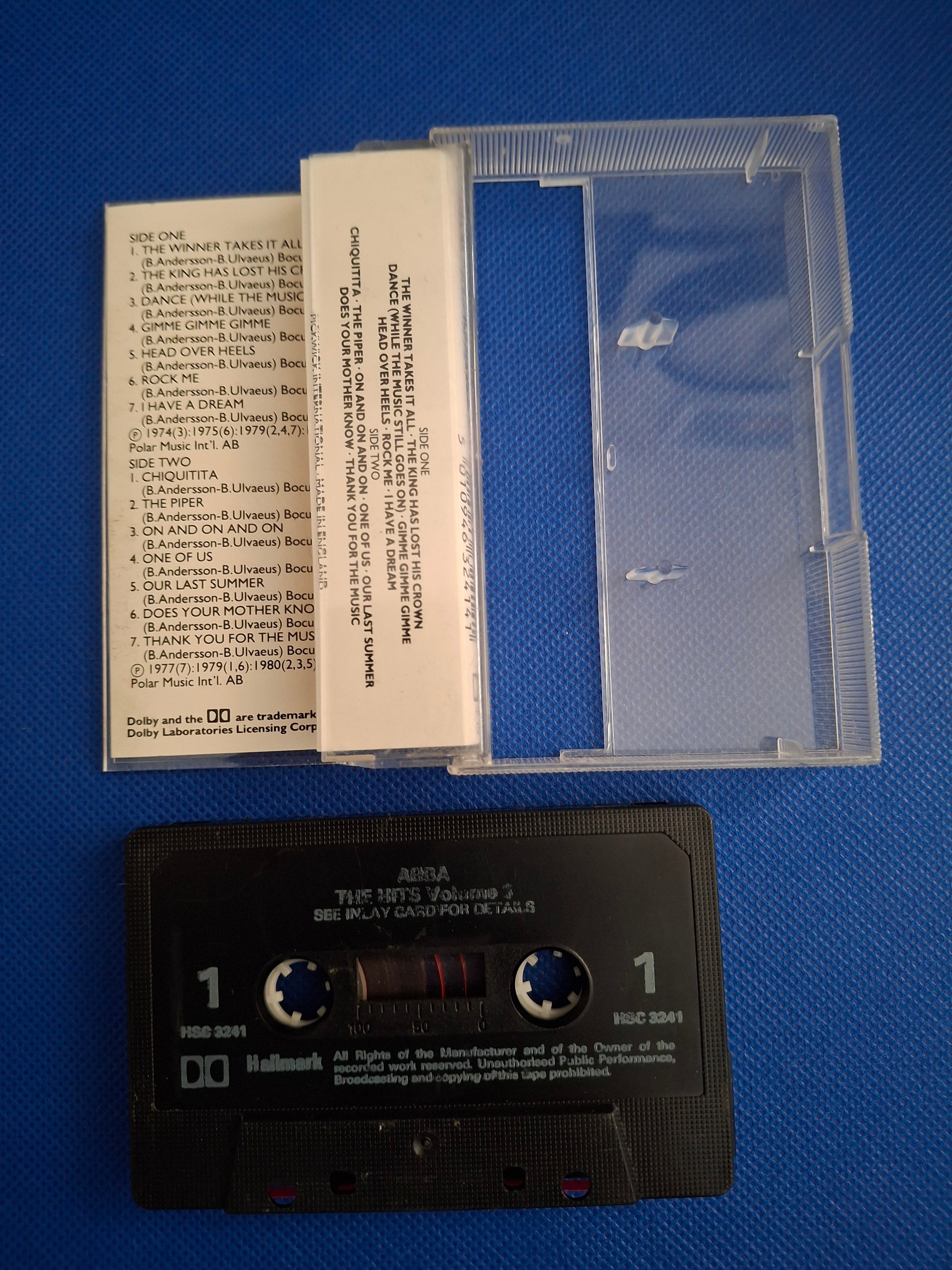 ABBA The Hits 3 Vintage 1988 Pickwick UK Compilation Cassette Tape - Classic Hallmark Series