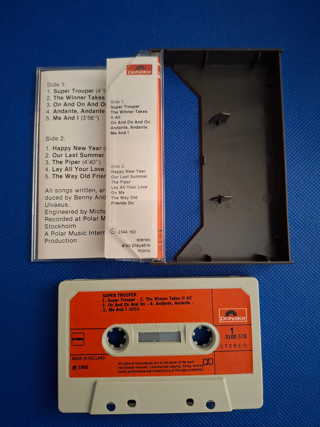 ABBA Super Trouper Vintage 1980 Dutch Pressing Cassette Tape - Polydor Rare Variant