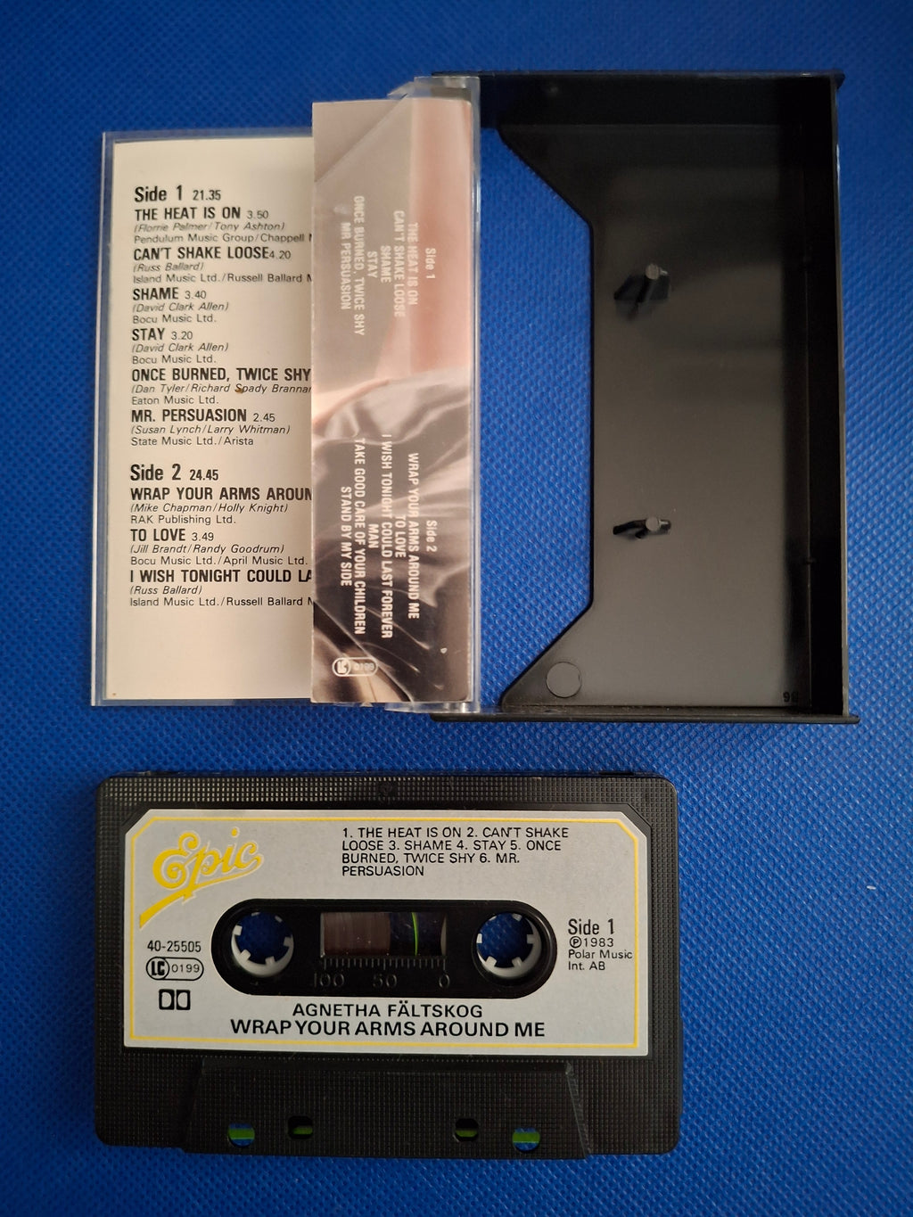 Agnetha Fältskog Wrap Your Arms Around Me Vintage 1983 UK Pressing Cassette Tape - Epic Rare Paper Label Variant