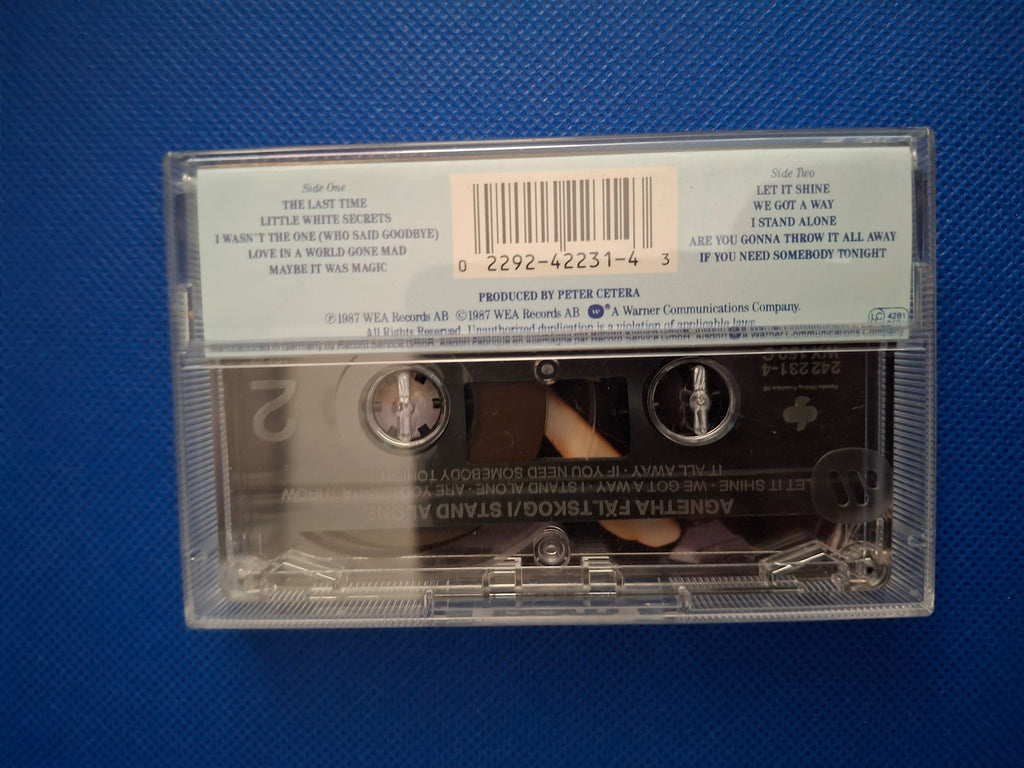 Agnetha Fältskog I Stand Alone Vintage 1987 European Pressing Cassette Tape - WEA Rare Variant