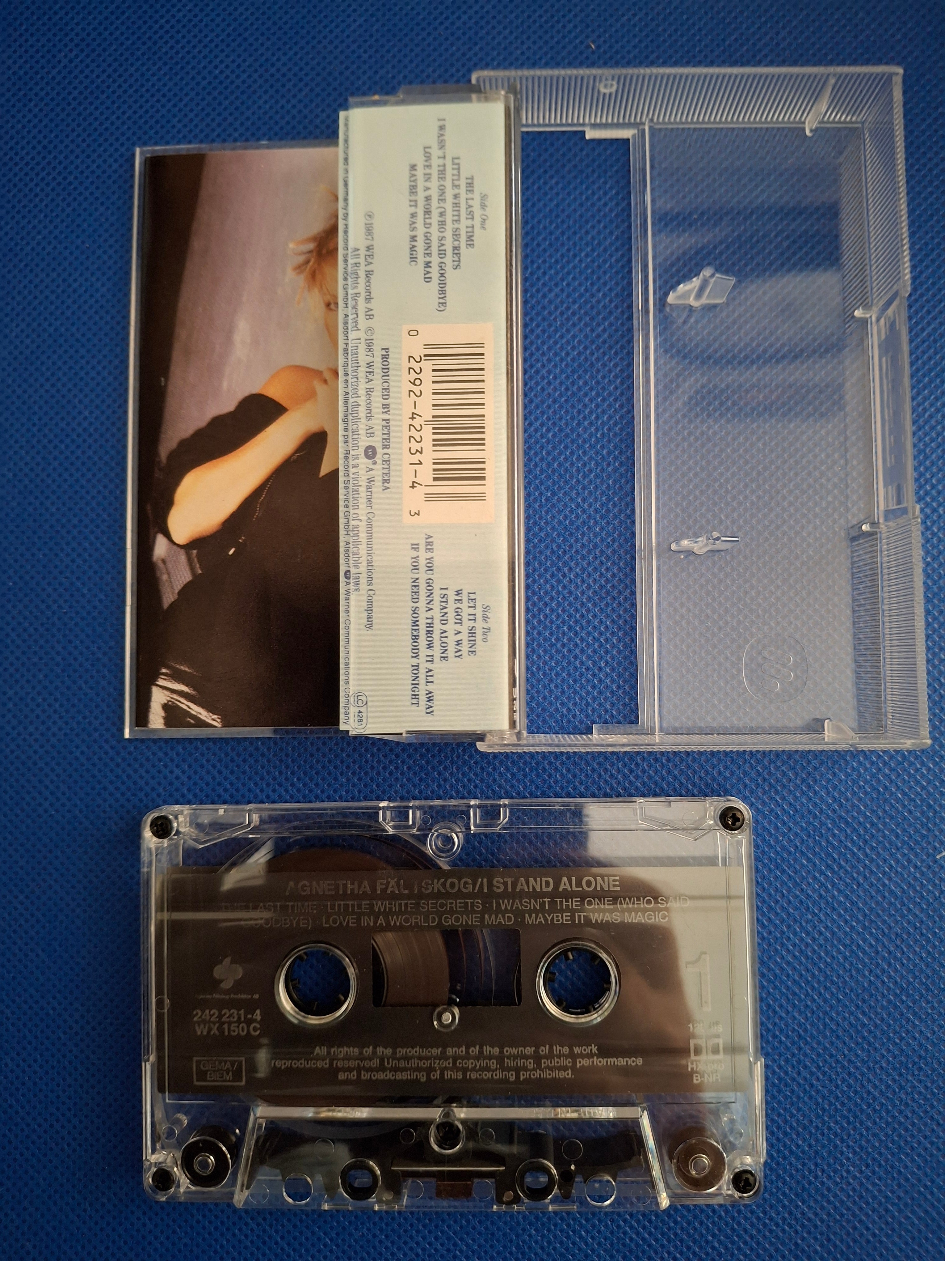 Agnetha Fältskog I Stand Alone Vintage 1987 European Pressing Cassette Tape - WEA Rare Variant