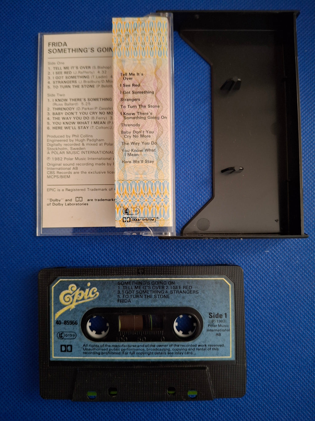 Frida Something's Going On Vintage 1982 UK Pressing Cassette Tape - Epic Rare Paper Label Variant