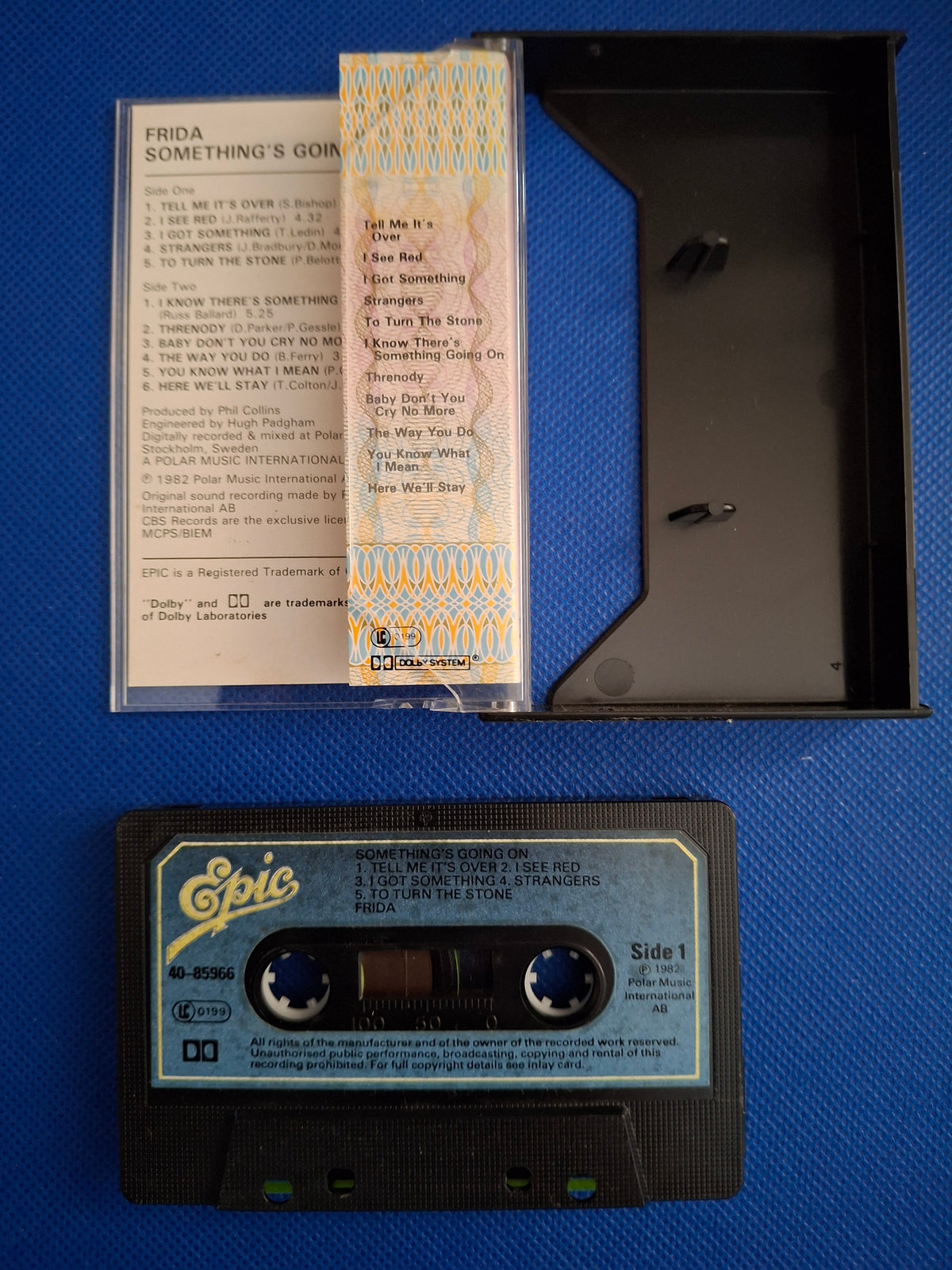 Frida Something's Going On Vintage 1982 UK Pressing Cassette Tape - Epic Rare Paper Label Variant