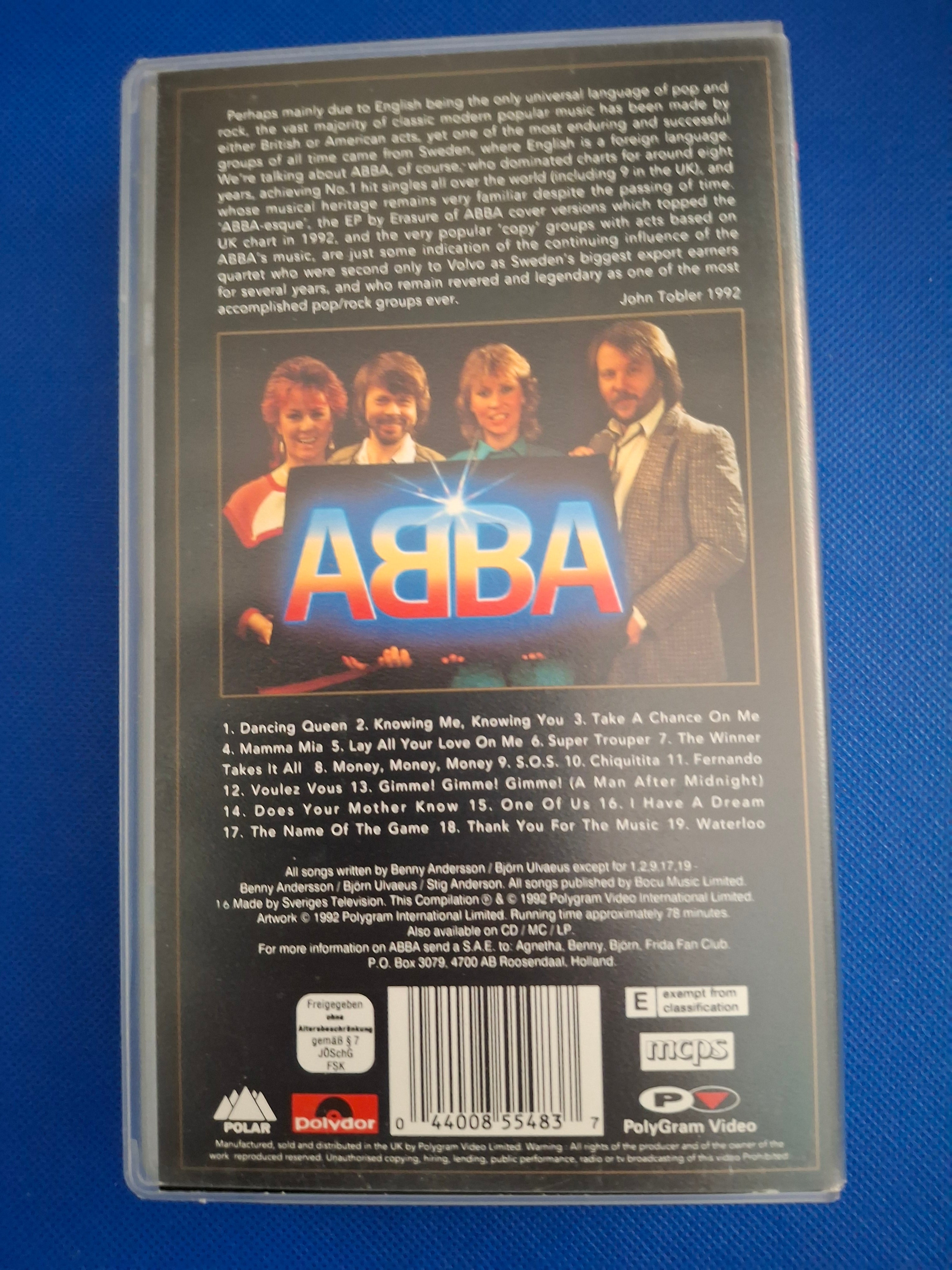 ABBA – Gold: Greatest Hits (1992) | Original UK Vintage Music Compilation VHS Tape (PolyGram, 085 524-3)