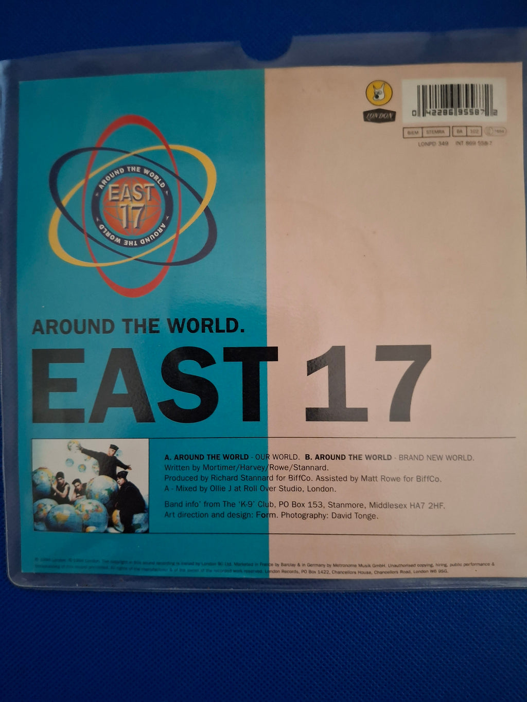 East 17 – Around The World (1994) | Original UK Special Edition 7" Vinyl Picture Disc Single (London Records, LONPD 349)