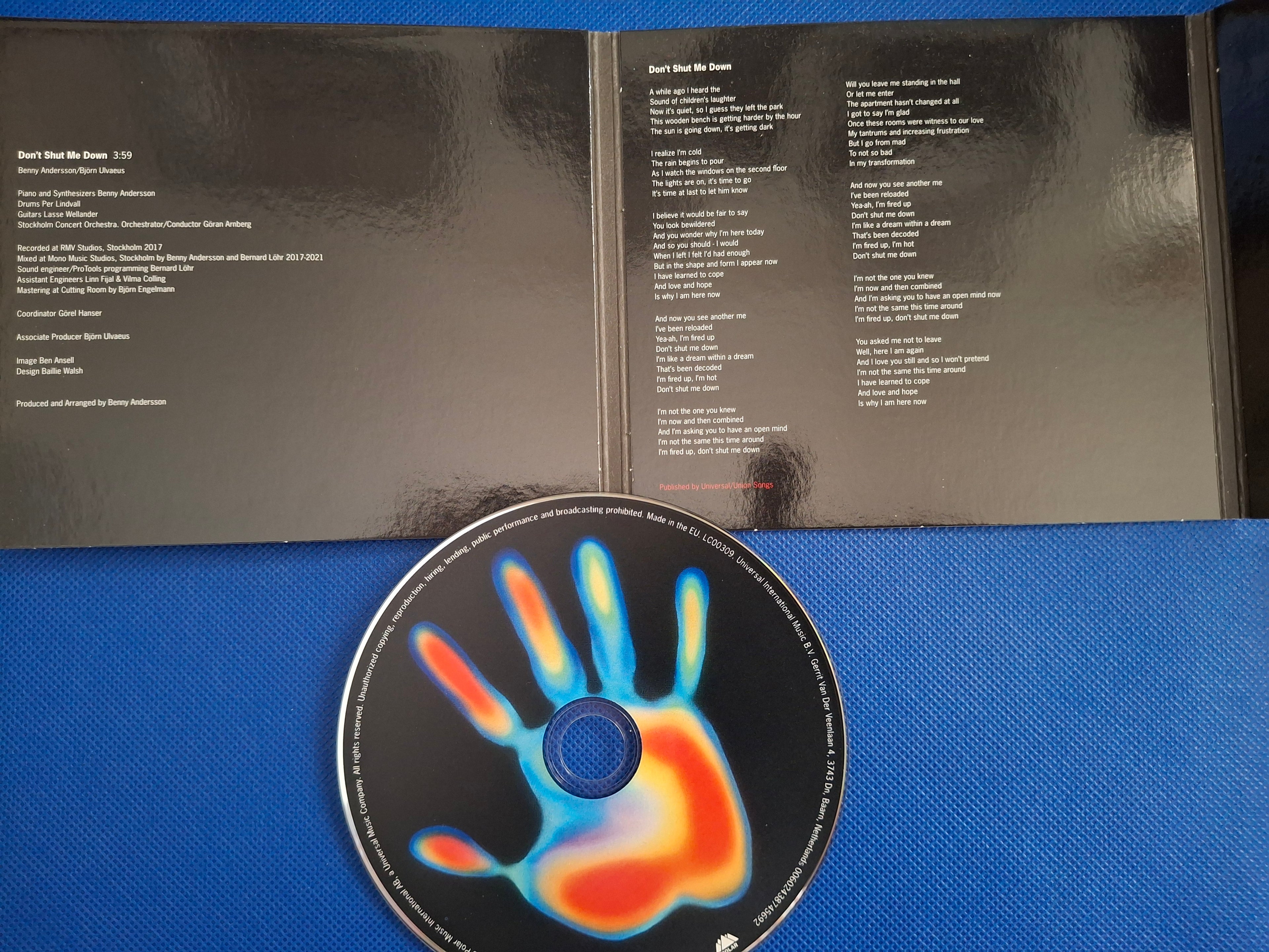 ABBA: Don't Shut Me Down (2021 Limited Edition CD Single) – Trifold Card Sleeve (Excellent Condition)