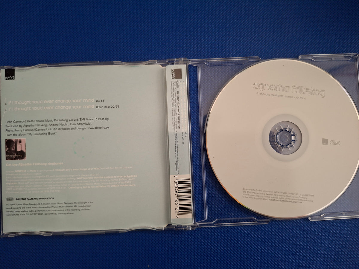 Agnetha Fältskog: If I Thought You'd Ever Change Your Mind (2004 CD Single) – 2-Track WEA Release (Very Good)