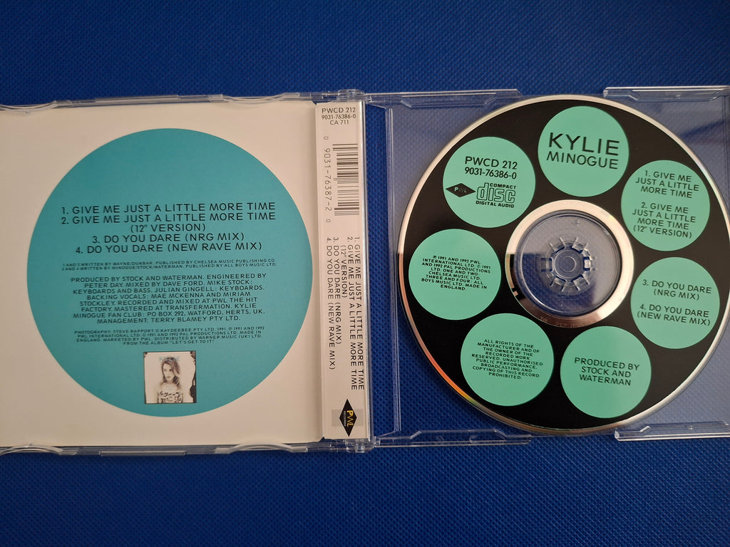 Kylie Minogue: Give Me Just A Little More Time (Rare 1992 CD Maxi-Single) – Includes "Do You Dare" Rave Mixes (Very Good)