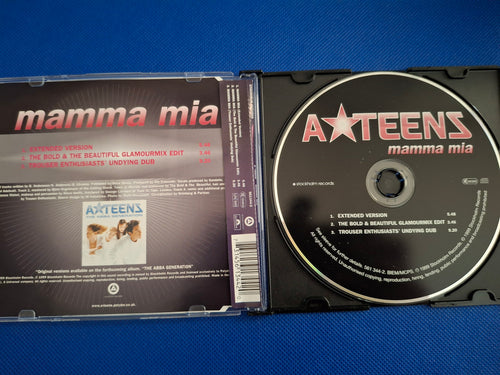 A*Teens: Mamma Mia (1999 Rare Remix CD Single) – Stockholm Records Import (Very Good)