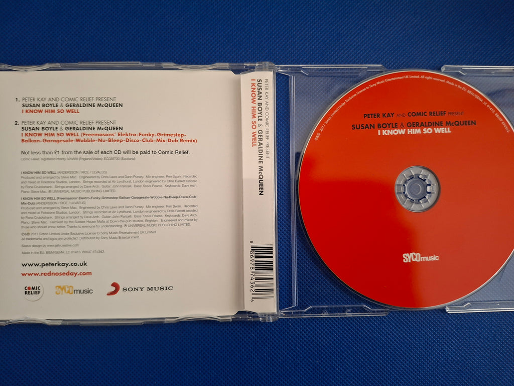 Peter Kay & Comic Relief Present: Susan Boyle & Geraldine McQueen - I Know Him So Well (2011 Charity CD Single) Pre-Owned, Very Good