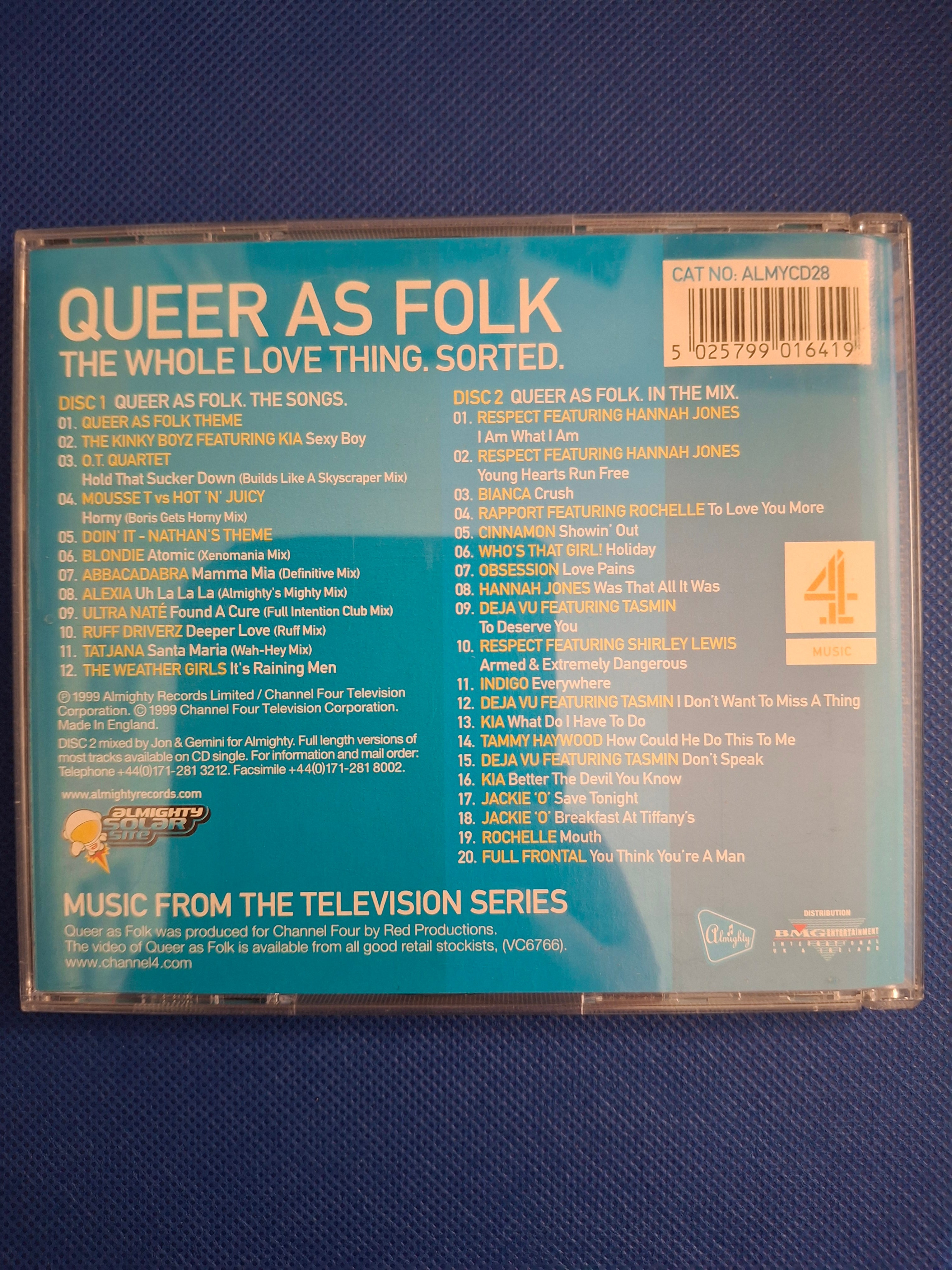 Queer As Folk: The Whole Love Thing. Sorted. (1999) 2CD Soundtrack Album - Almighty Records (Pre-Owned, Very Good)