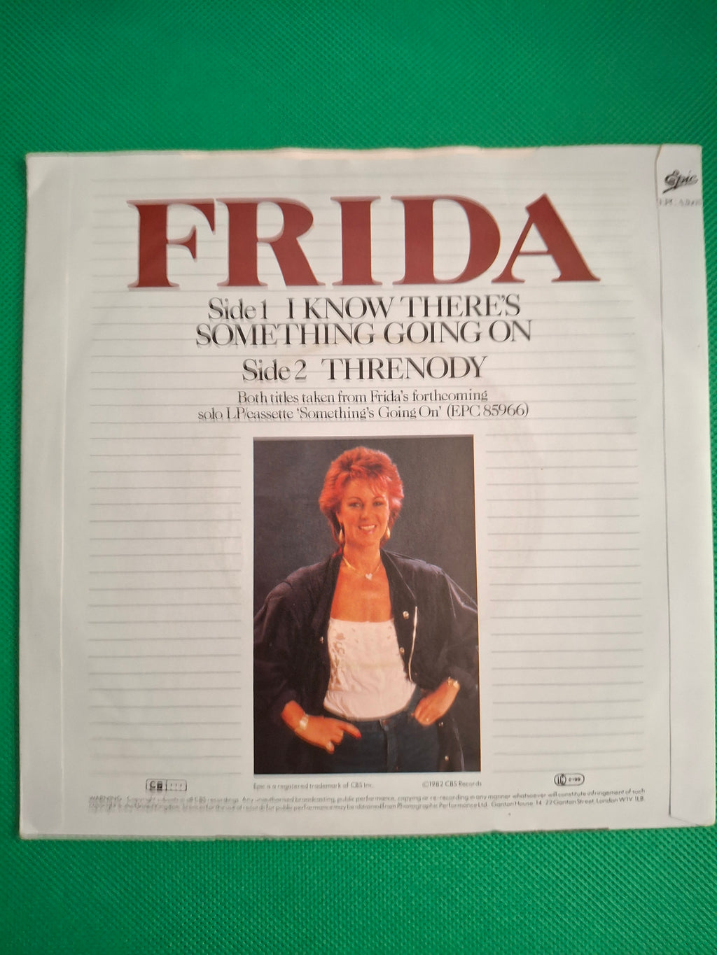 Frida - I Know There's Something Going On (1982 UK 7" Picture Sleeve) - Vintage Pop/Rock Vinyl Single