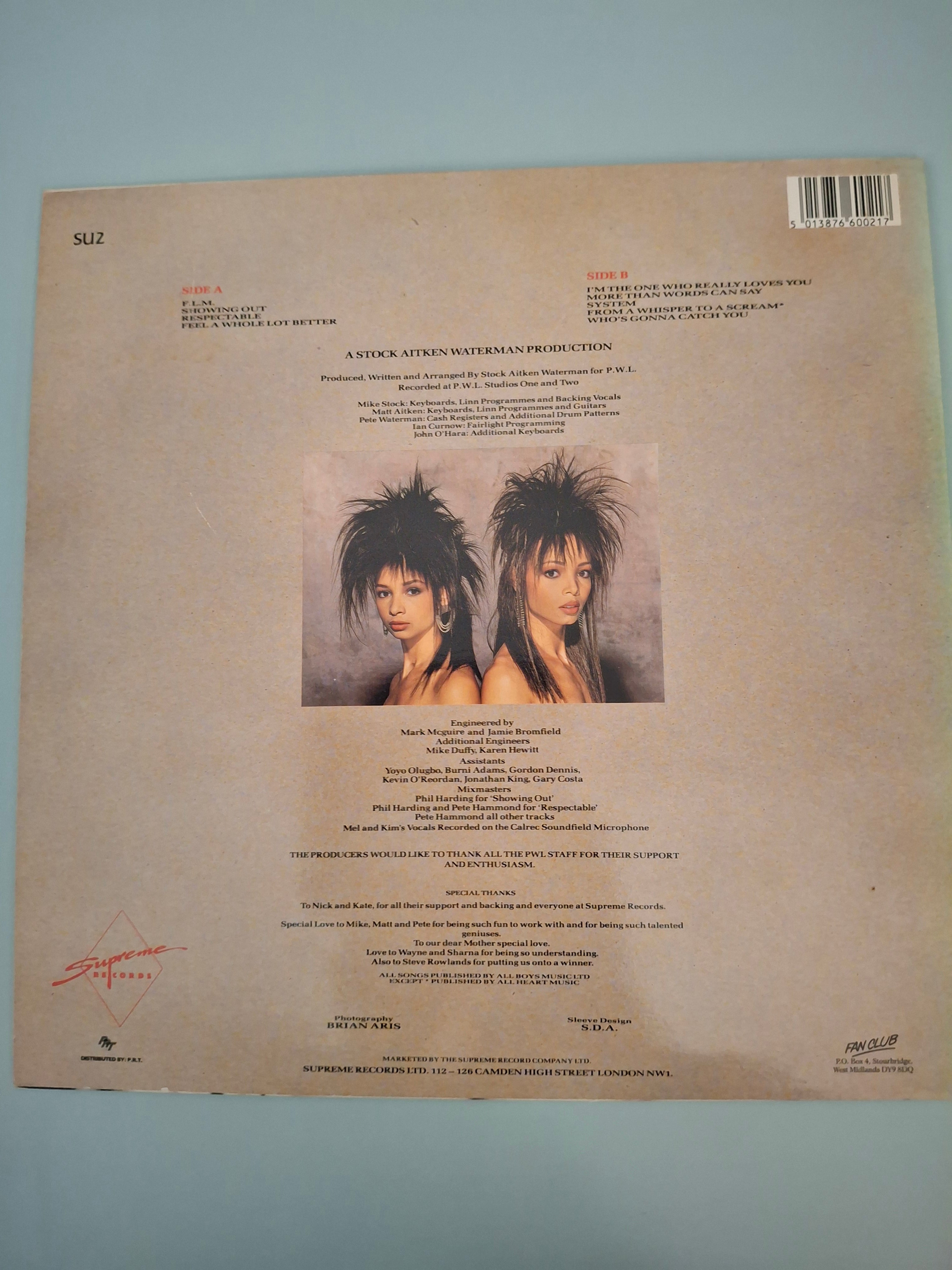 Mel & Kim - F.L.M. (1987 Original UK Pop Vinyl LP)