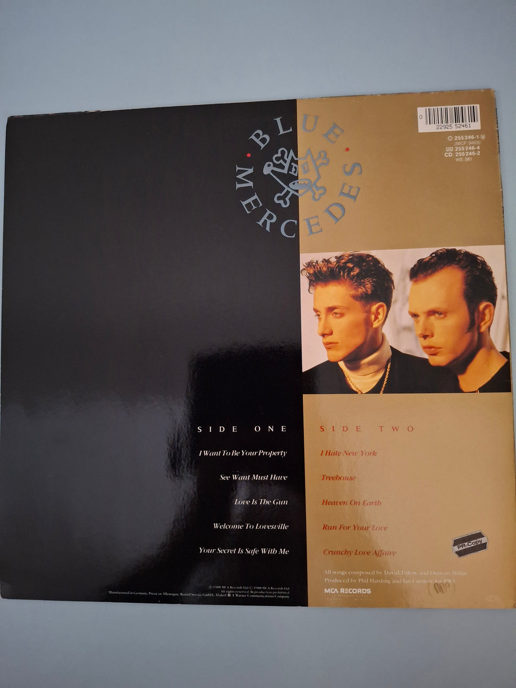 Blue Mercedes - Rich And Famous (1988 Rare German Promo Vinyl LP + Press Sheet)