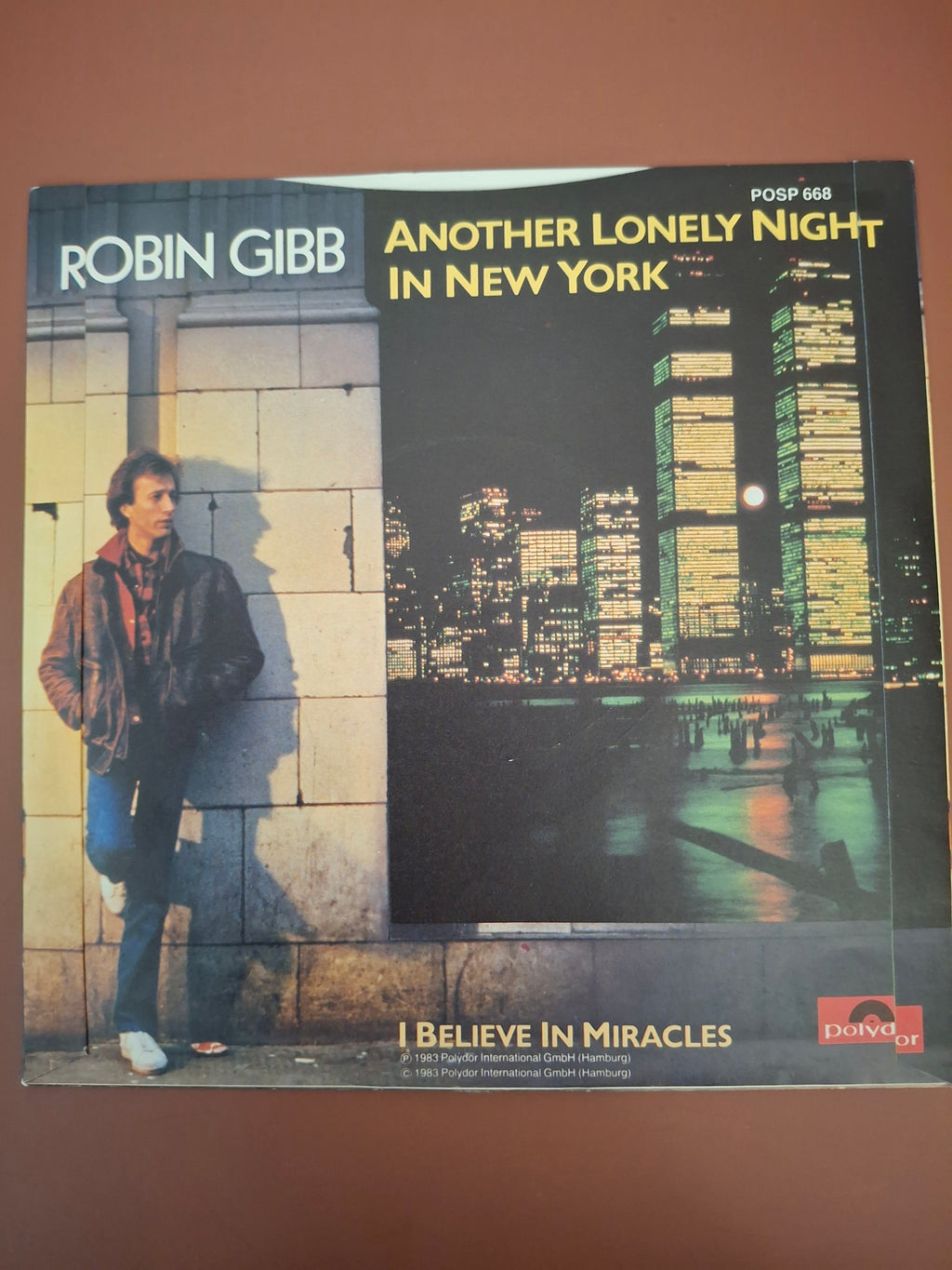 Robin Gibb - Another Lonely Night In New York 7" Vinyl Single (Original 1983 UK First Pressing, Polydor POSP 668)