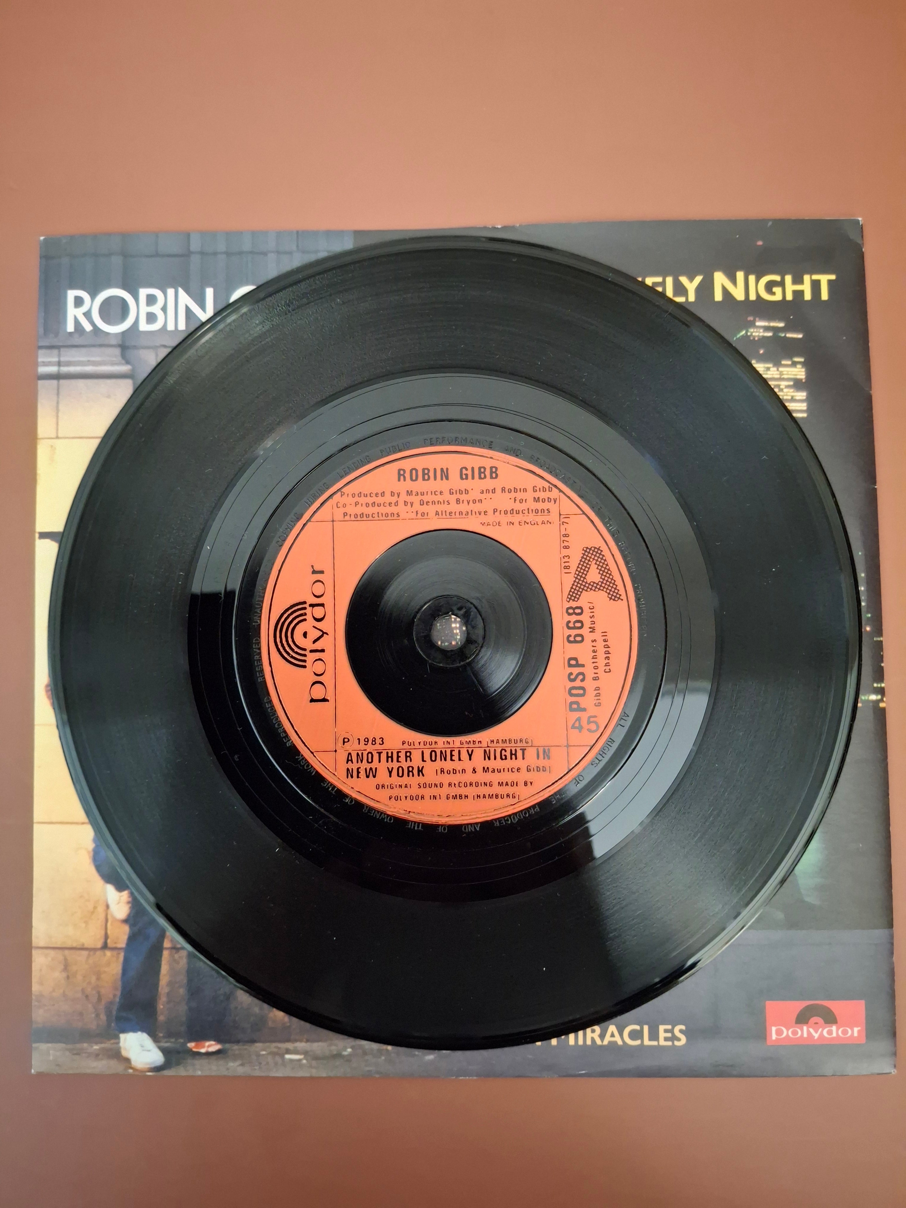 Robin Gibb - Another Lonely Night In New York 7" Vinyl Single (Original 1983 UK First Pressing, Polydor POSP 668)