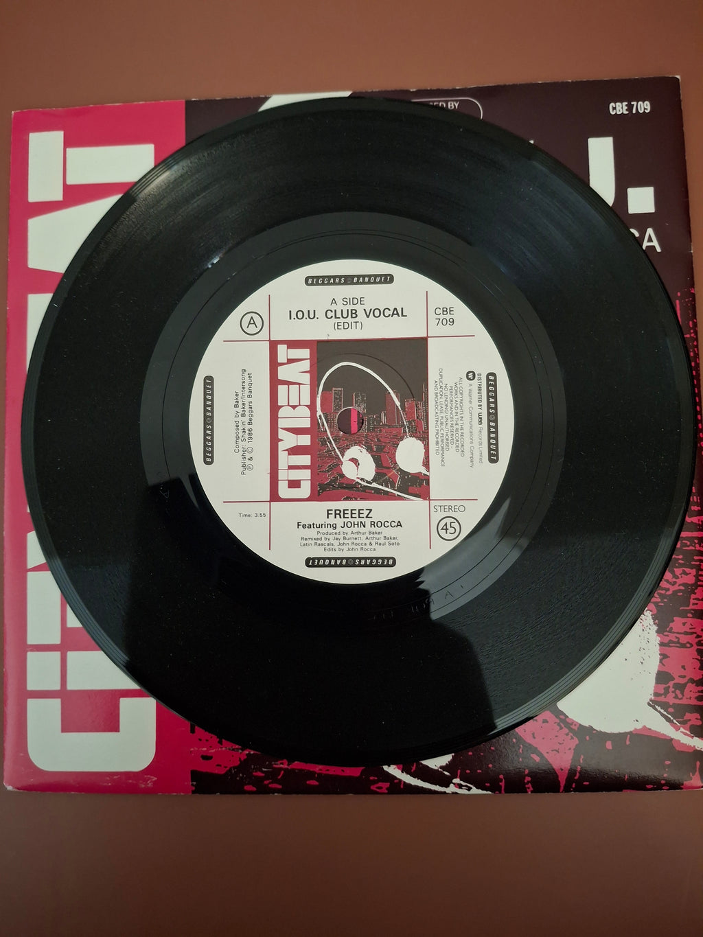 Freeez Feat. John Rocca - I.O.U. The Ultimate Mixes '87 7" Vinyl Single (City Beat CBE 709)