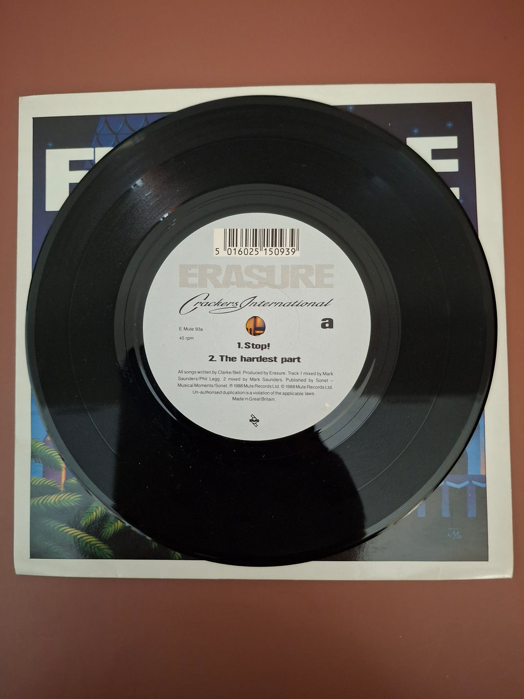 Erasure - Crackers International 4-Track 7" Vinyl EP (Original 1988 UK First Pressing, E Mute 93)
