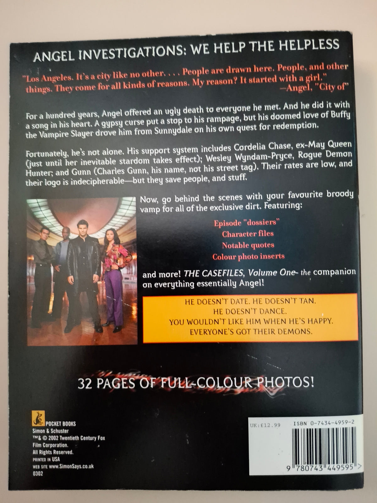 The Angel Casefiles Volume One Official TV Companion Guide (Pre-Owned)