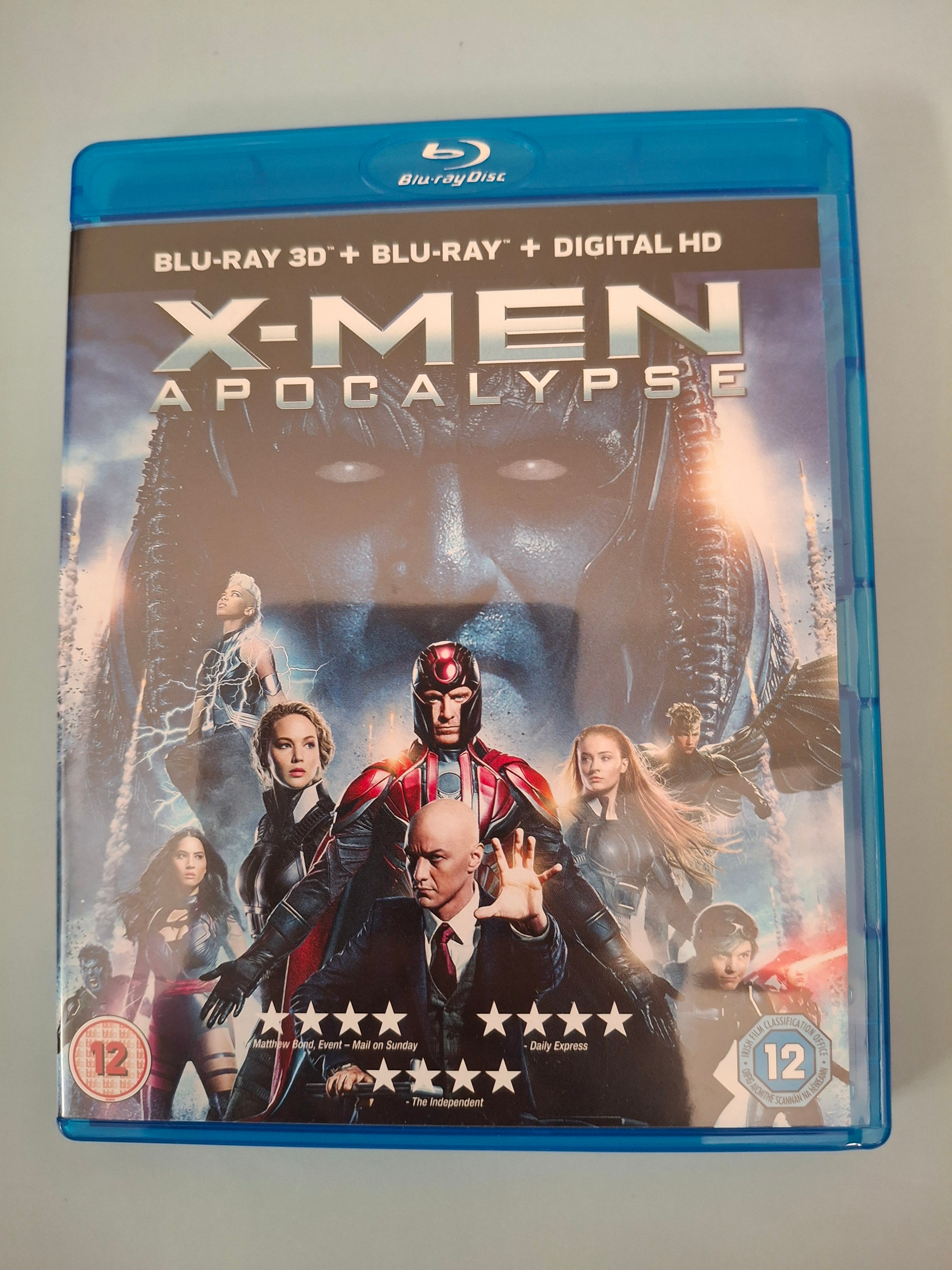 X-Men: Apocalypse (Blu-ray 3D™ + Blu-ray™ Dual Disc Combo, 2016) Pre-Owned
