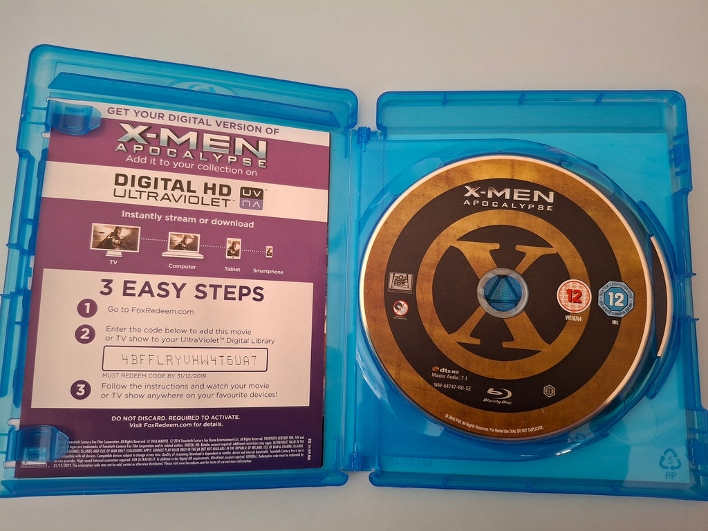 X-Men: Apocalypse (Blu-ray 3D™ + Blu-ray™ Dual Disc Combo, 2016) Pre-Owned