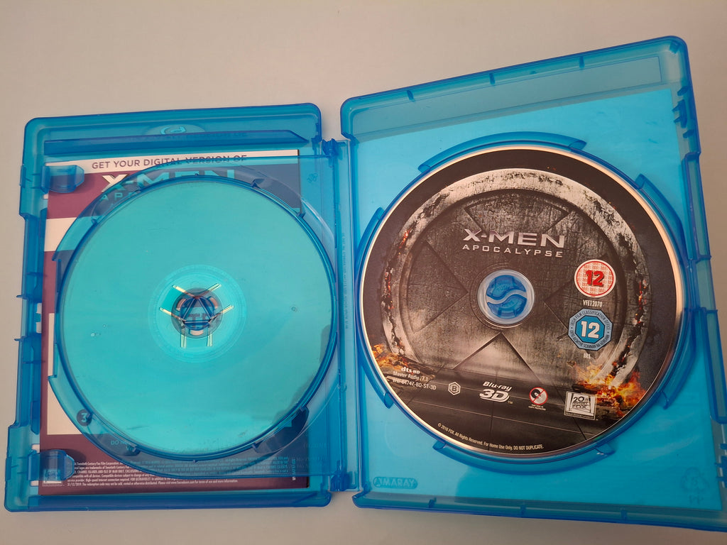 X-Men: Apocalypse (Blu-ray 3D™ + Blu-ray™ Dual Disc Combo, 2016) Pre-Owned