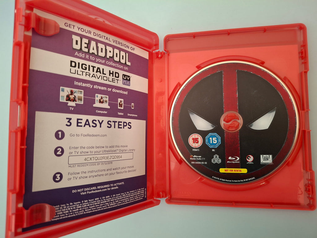 Deadpool (Blu-ray + Digital HD, 2016) Pre-Owned