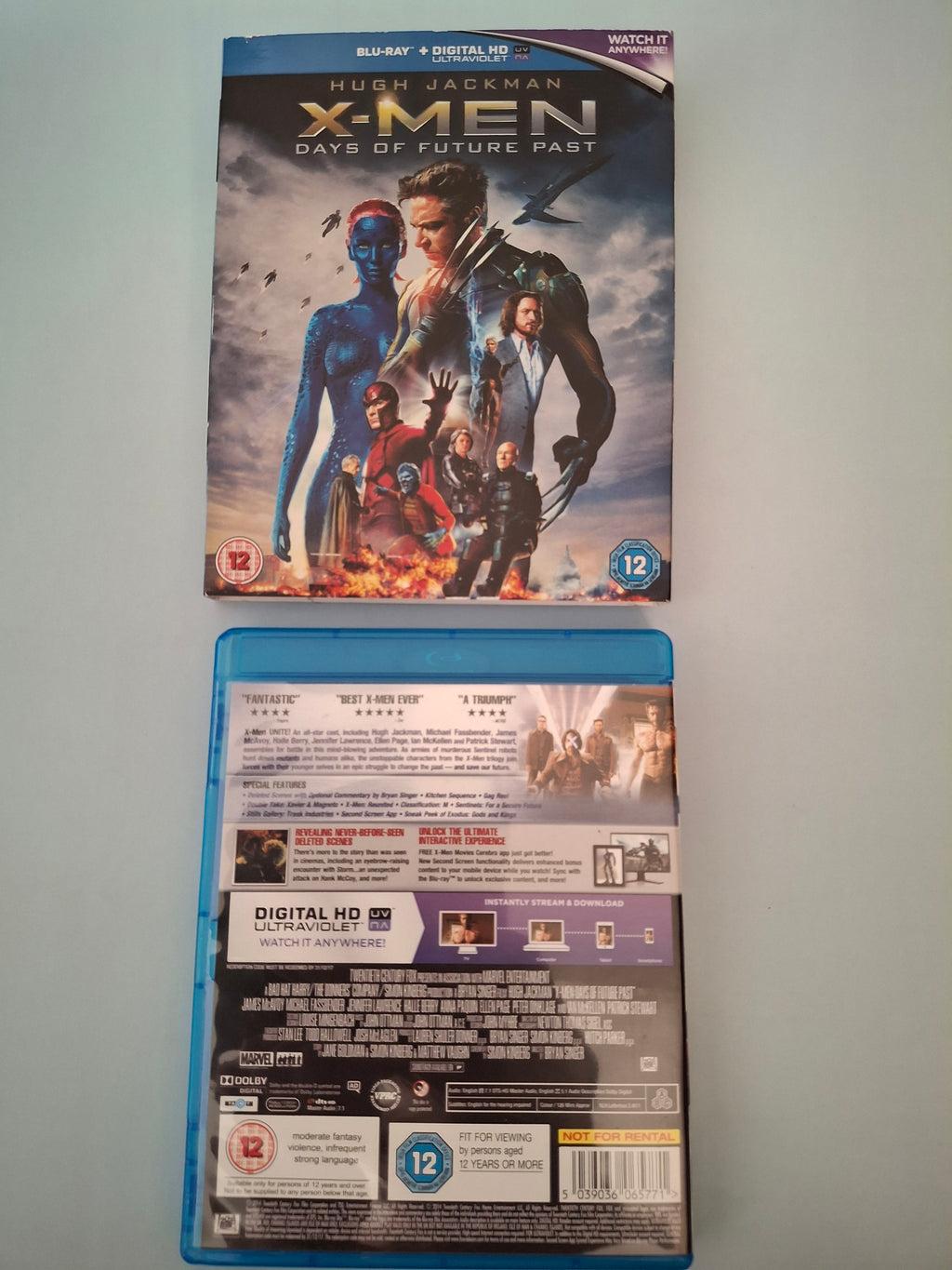 X-Men: Days of Future Past (Blu-ray + Slipcover, 2014) Pre-Owned