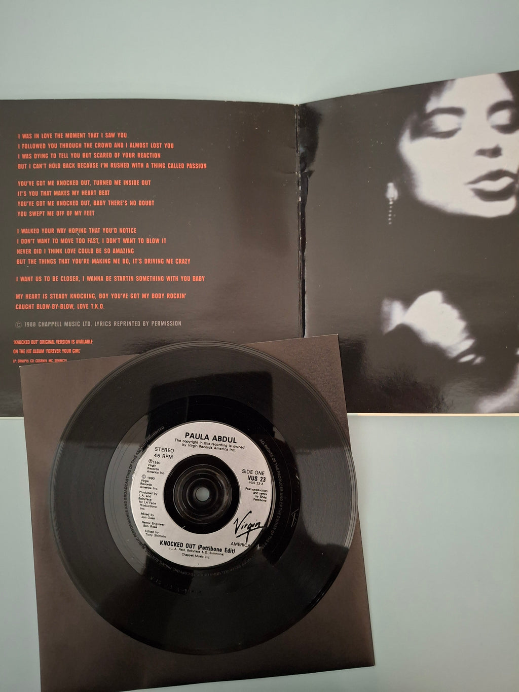 Paula Abdul - Knocked Out (Shep Pettibone Remix) 7" Limited Edition Gatefold Single (1990) Pre-Owned