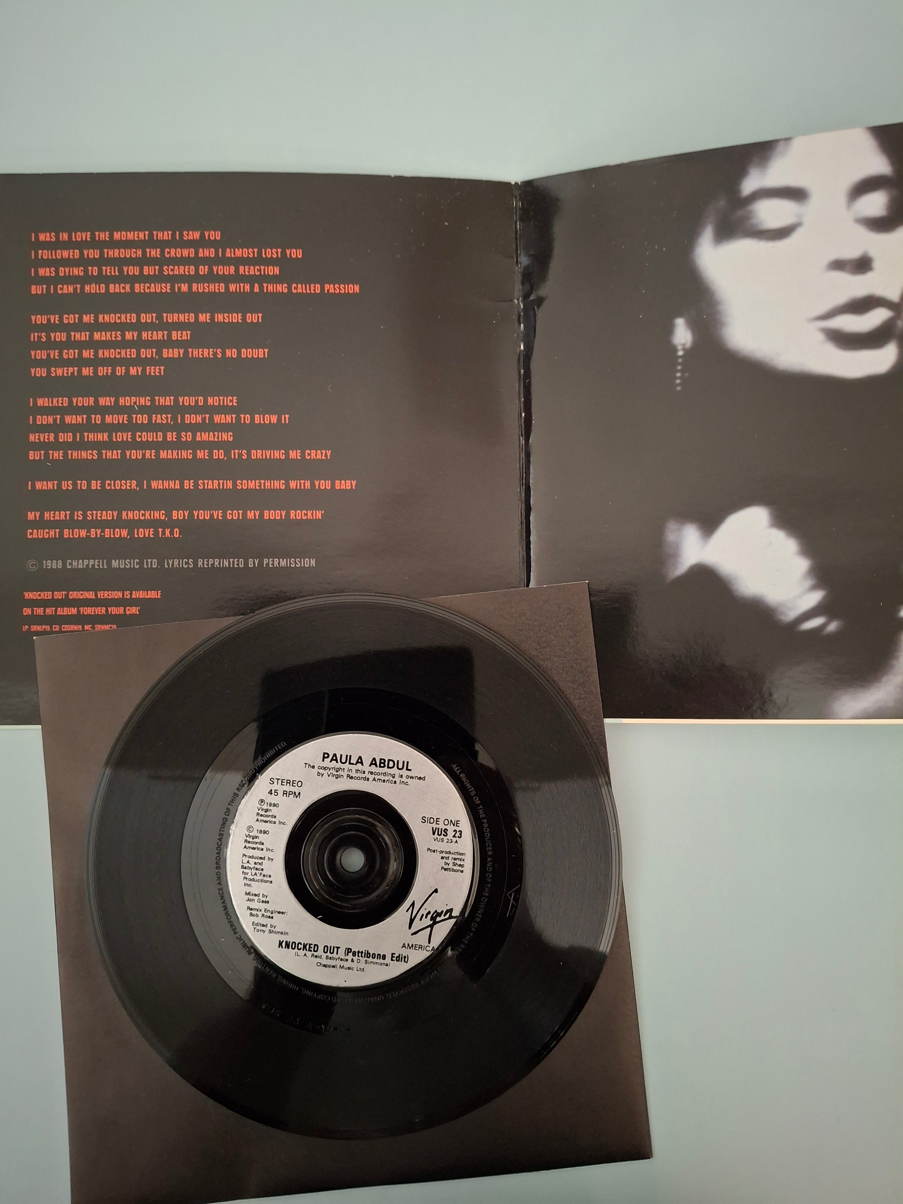 Paula Abdul - Knocked Out (Shep Pettibone Remix) 7" Limited Edition Gatefold Single (1990) Pre-Owned