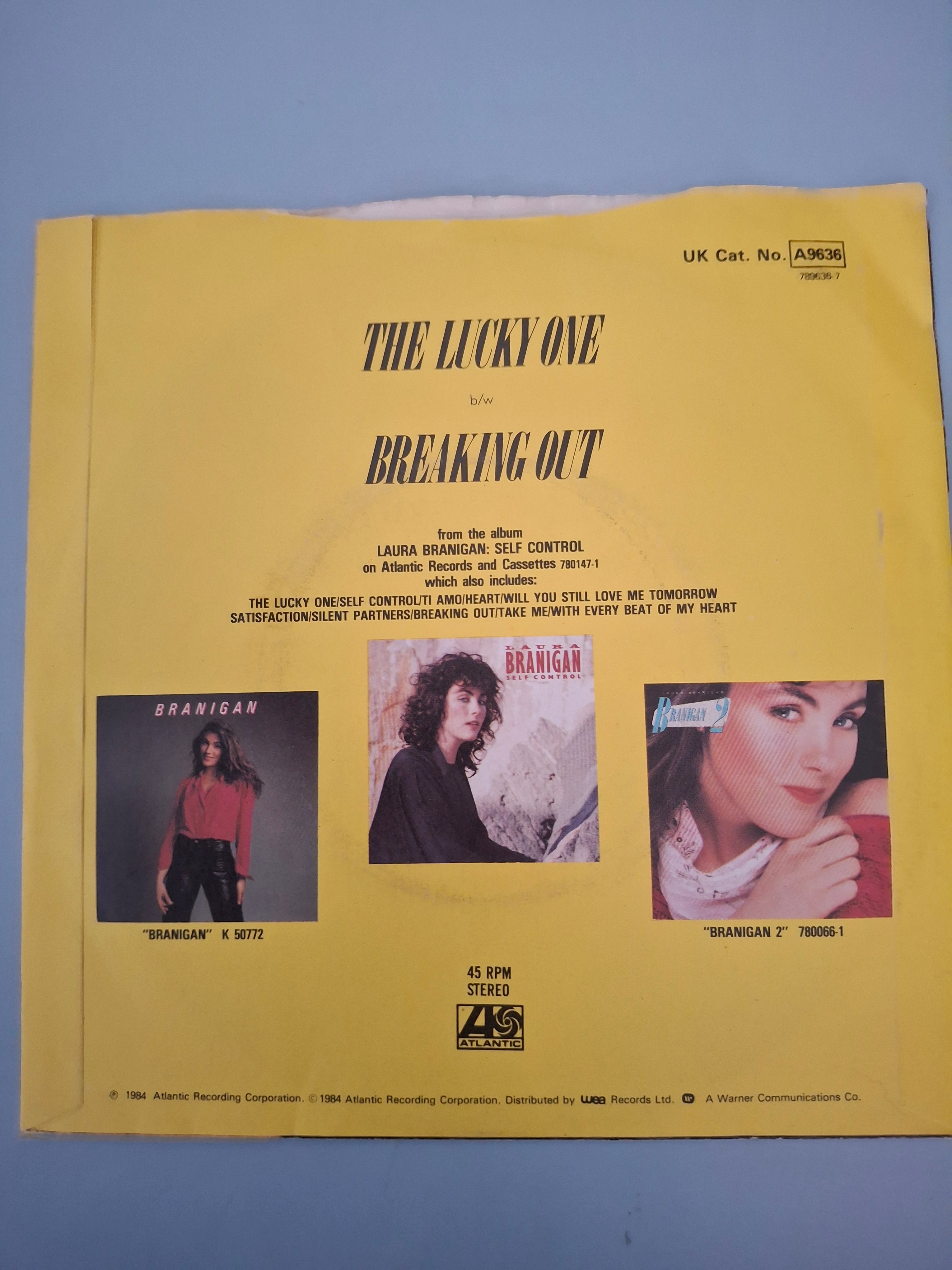 Laura Branigan - The Lucky One 7" Vinyl Single (1984 Pop Classic)