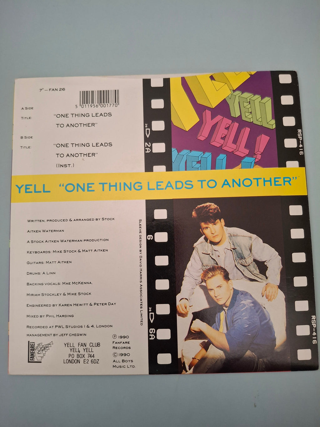 Yell! - One Thing Leads To Another 7" Vinyl Single (1990 PWL Synth-Pop)