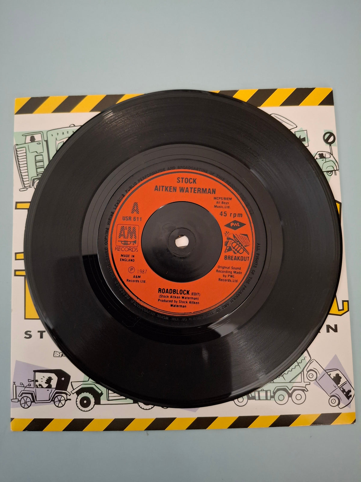Stock Aitken Waterman - Roadblock 7" Vinyl Single (1987 UK Funk / Rare Groove)