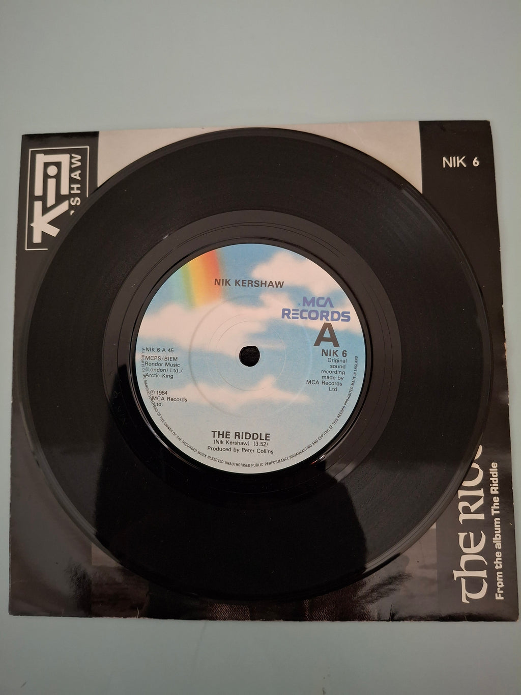Nik Kershaw - The Riddle 7" Vinyl Single (1984 UK Synth-Pop)