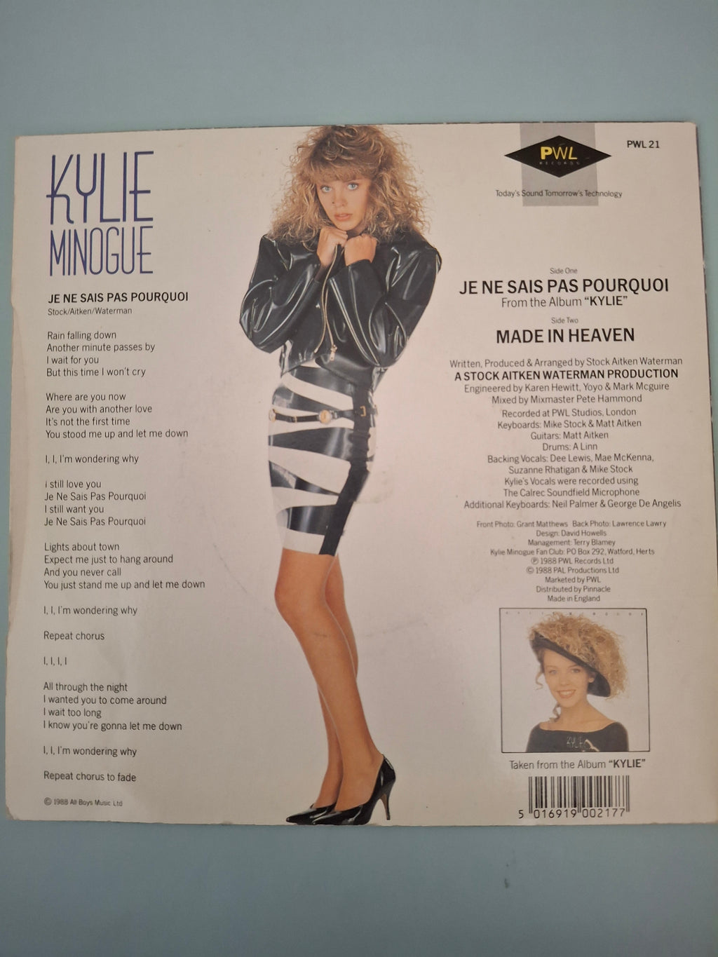 Kylie Minogue - Je Ne Sais Pas Pourquoi & Made In Heaven 7" Vinyl Single (1988 PWL Hit Factory Pop)