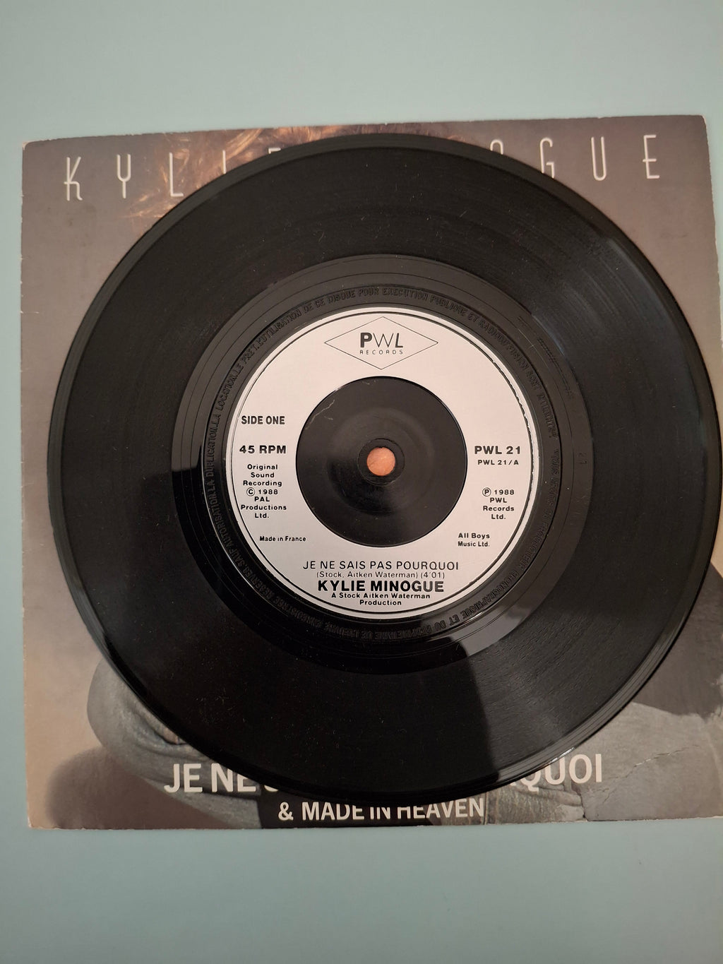 Kylie Minogue - Je Ne Sais Pas Pourquoi & Made In Heaven 7" Vinyl Single (1988 PWL Hit Factory Pop)