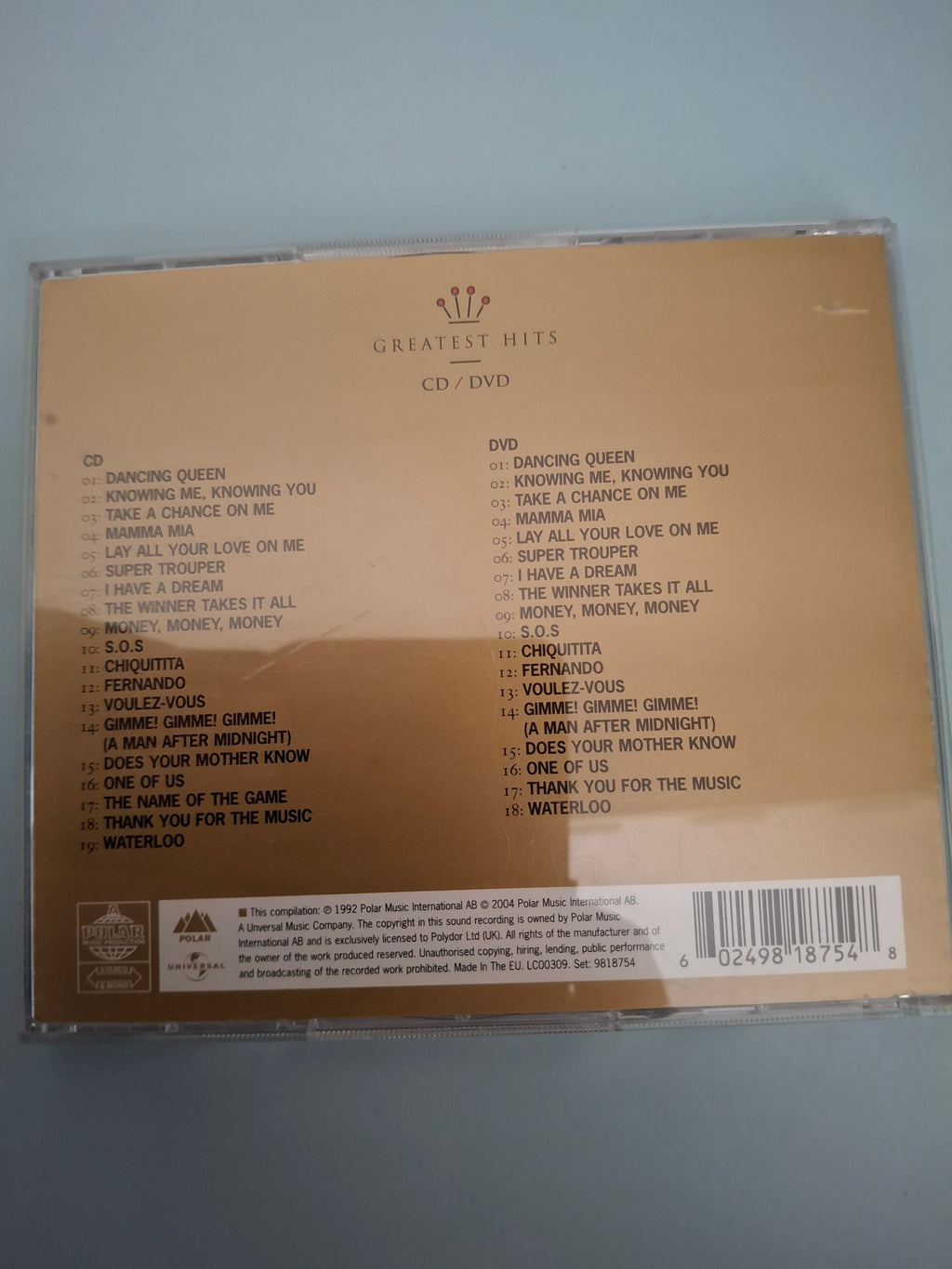 ABBA - Gold (Greatest Hits) 30th Anniversary Limited Edition CD & DVD (2004 Re-release)