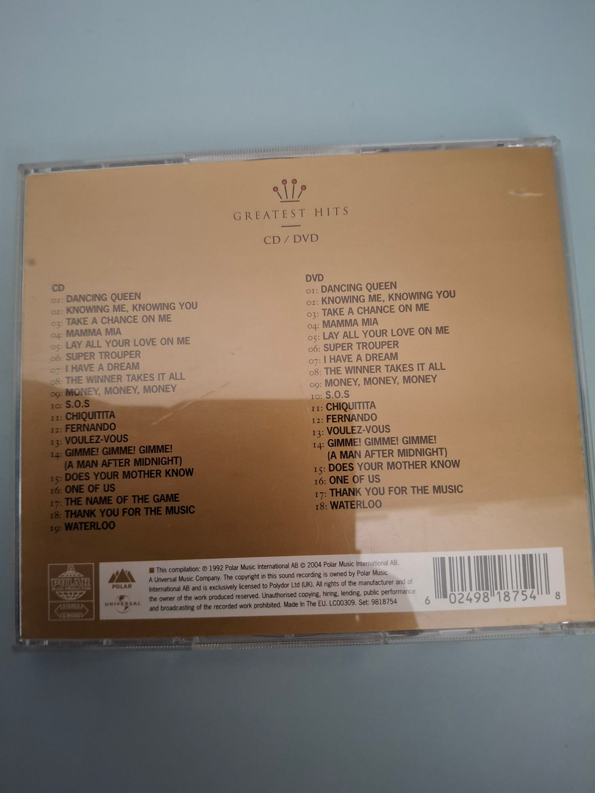 ABBA - Gold (Greatest Hits) 30th Anniversary Limited Edition CD & DVD (2004 Re-release)