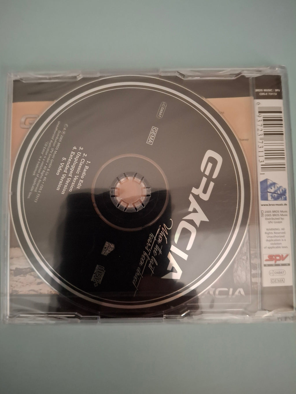 Gracia - When The Last Tear's Been Dried (Rare 2005 Enhanced Maxi-CD Single) - Brand New & Sealed