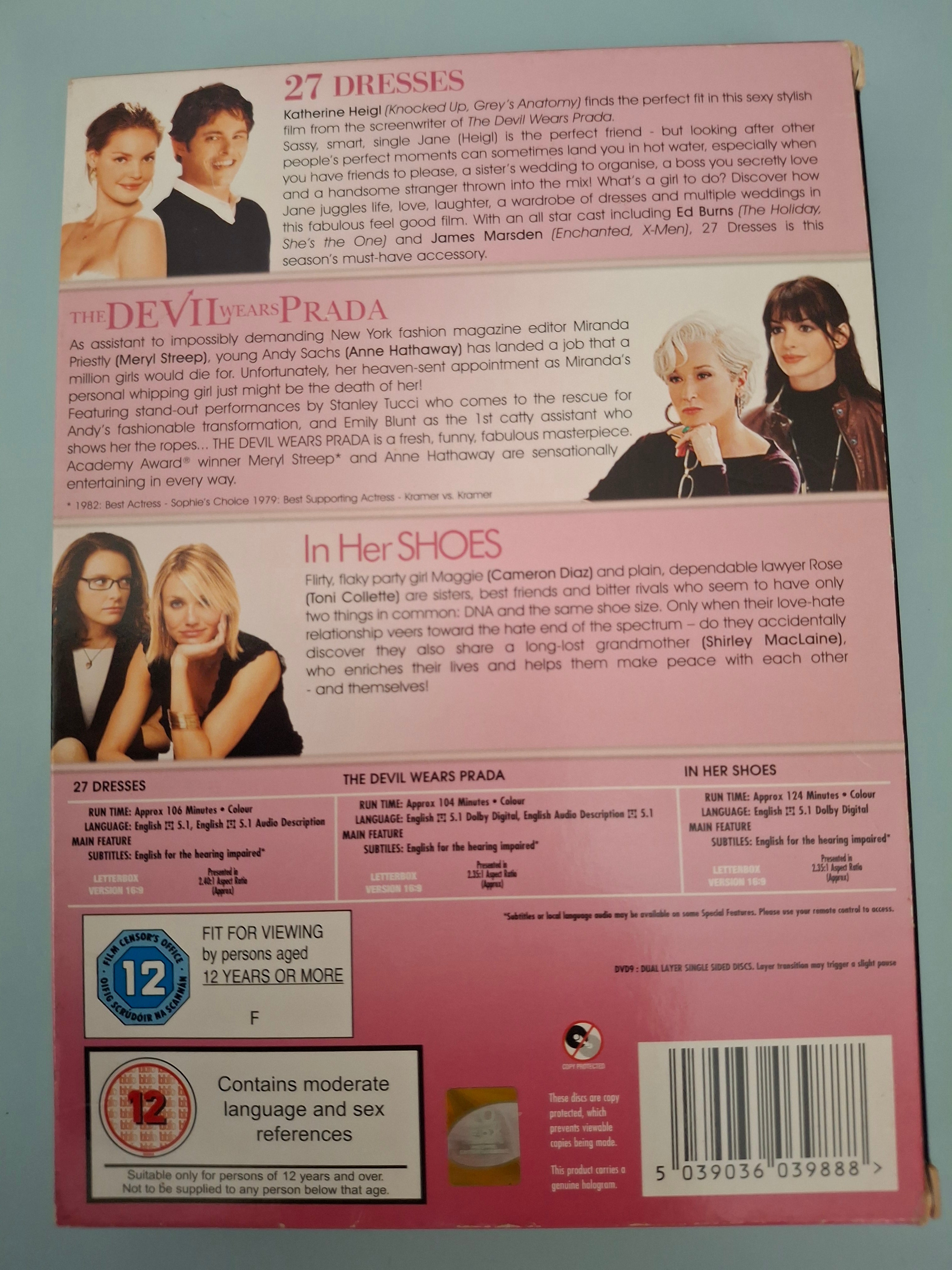 The Couture Collection 3-DVD Box Set (27 Dresses / The Devil Wears Prada / In Her Shoes)