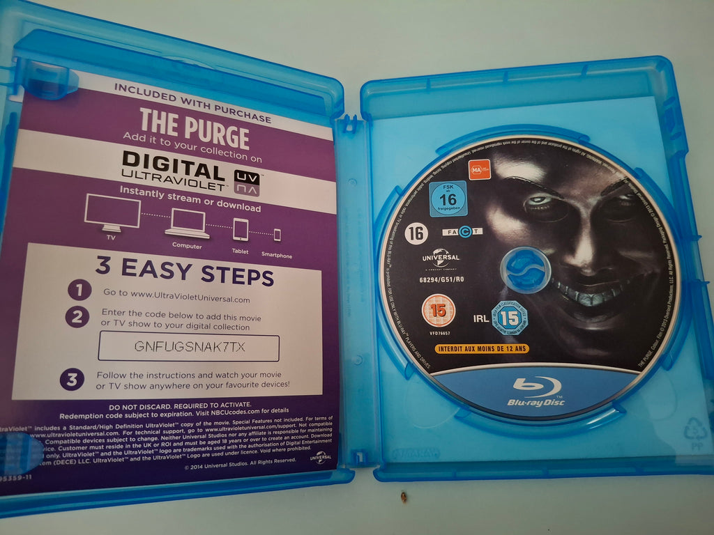 The Purge Blu-ray Film (2013 Original Movie UK Release)