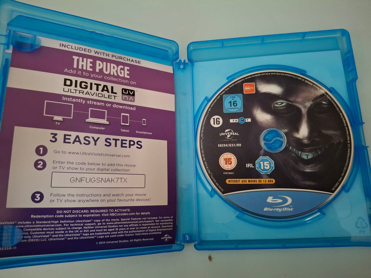 The Purge Blu-ray Film (2013 Original Movie UK Release)