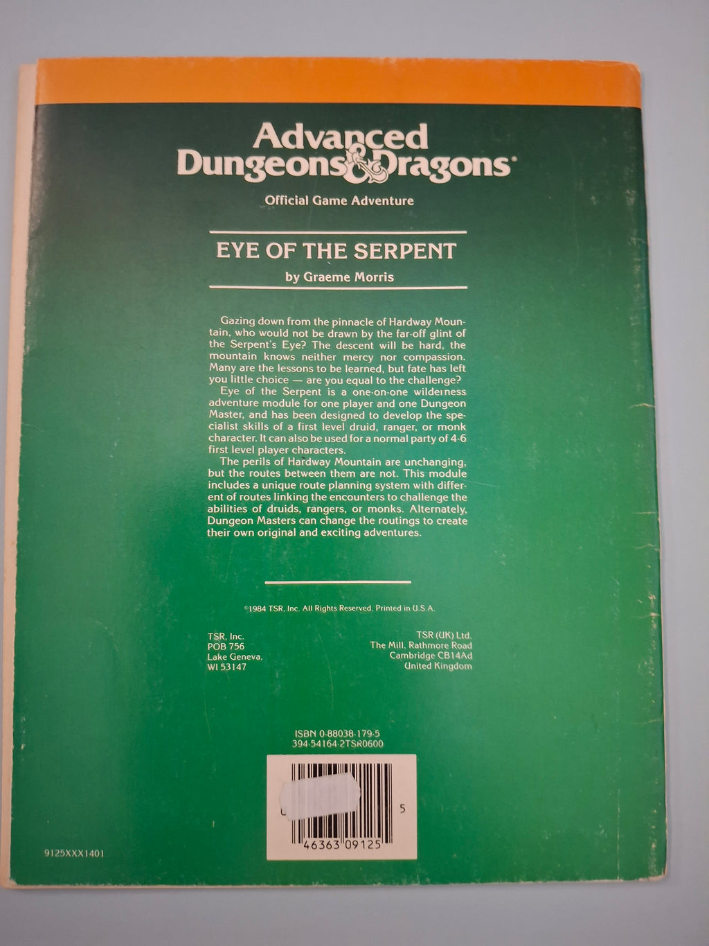 UK5 Eye of the Serpent - Vintage 1984 Advanced Dungeons & Dragons AD&D Module (TSR)